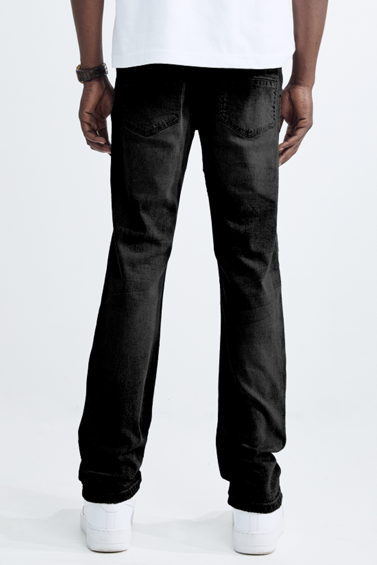 Black Light Men's Straight Fit Holy Jeans - Black