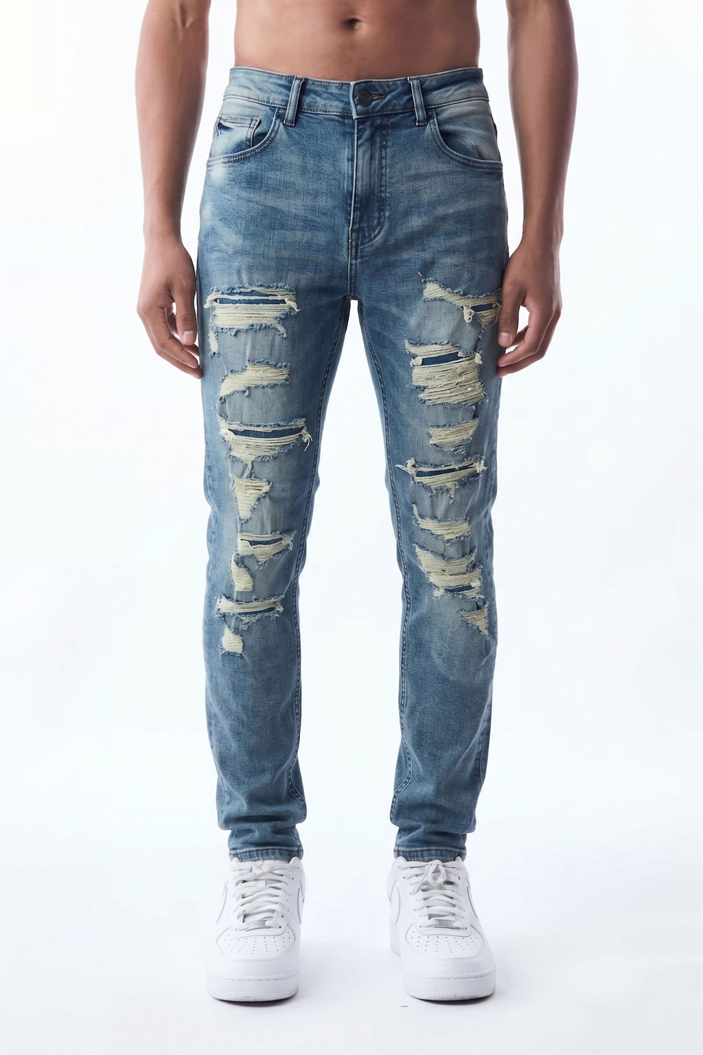 SLIM STRAIGHT JEAN - ICE BLUE