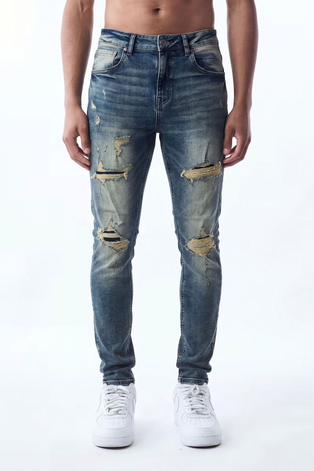 SLIM STRAIGHT JEAN - VINTAGE BLUE