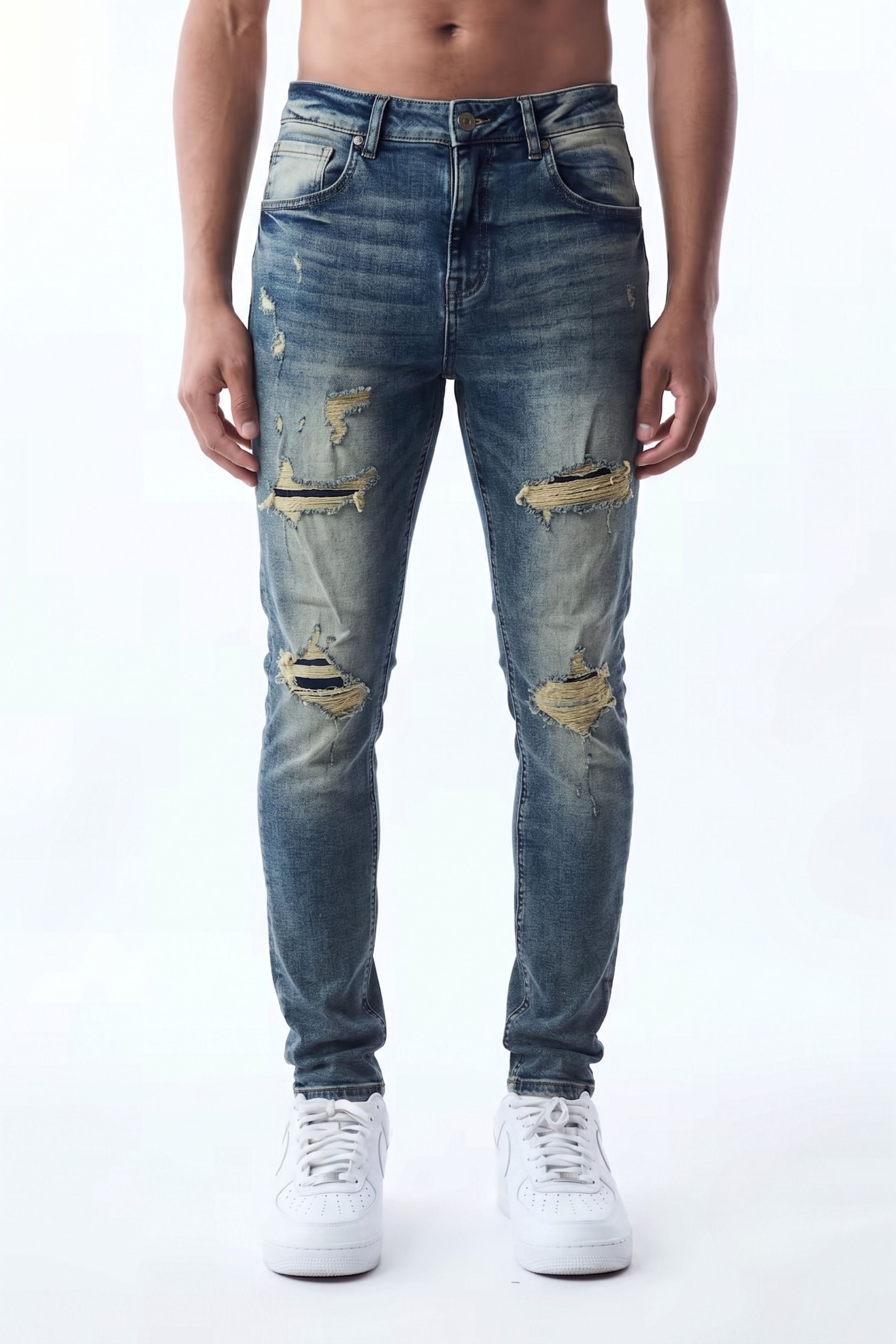 SLIM STRAIGHT JEAN - VINTAGE BLUE