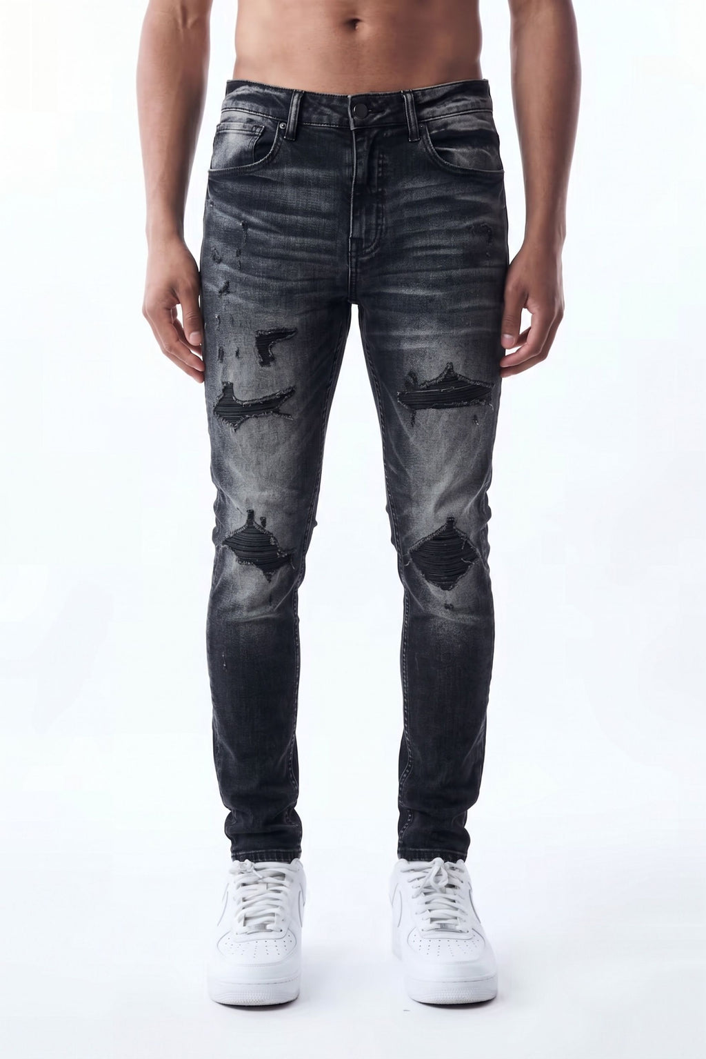 SLIM STRAIGHT JEAN - TRUE BLACK