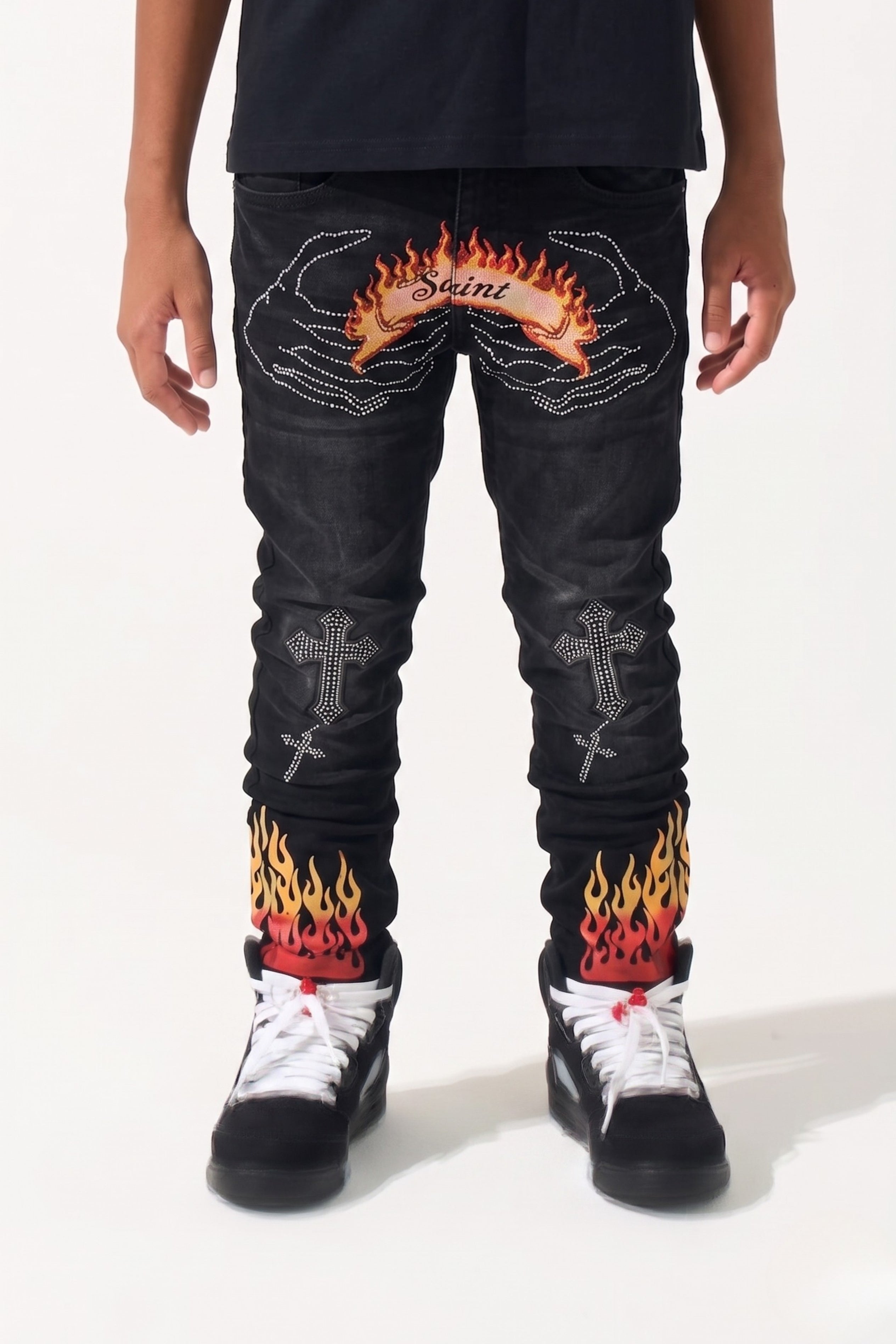 BOY'S FIERY JEANS - BLACK