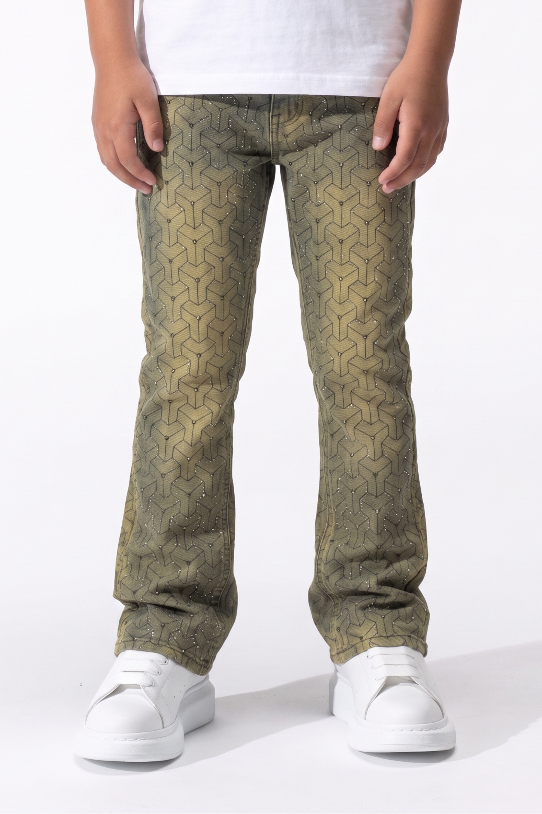 BOY'S GLIM FLARE FIT JEANS - RUST