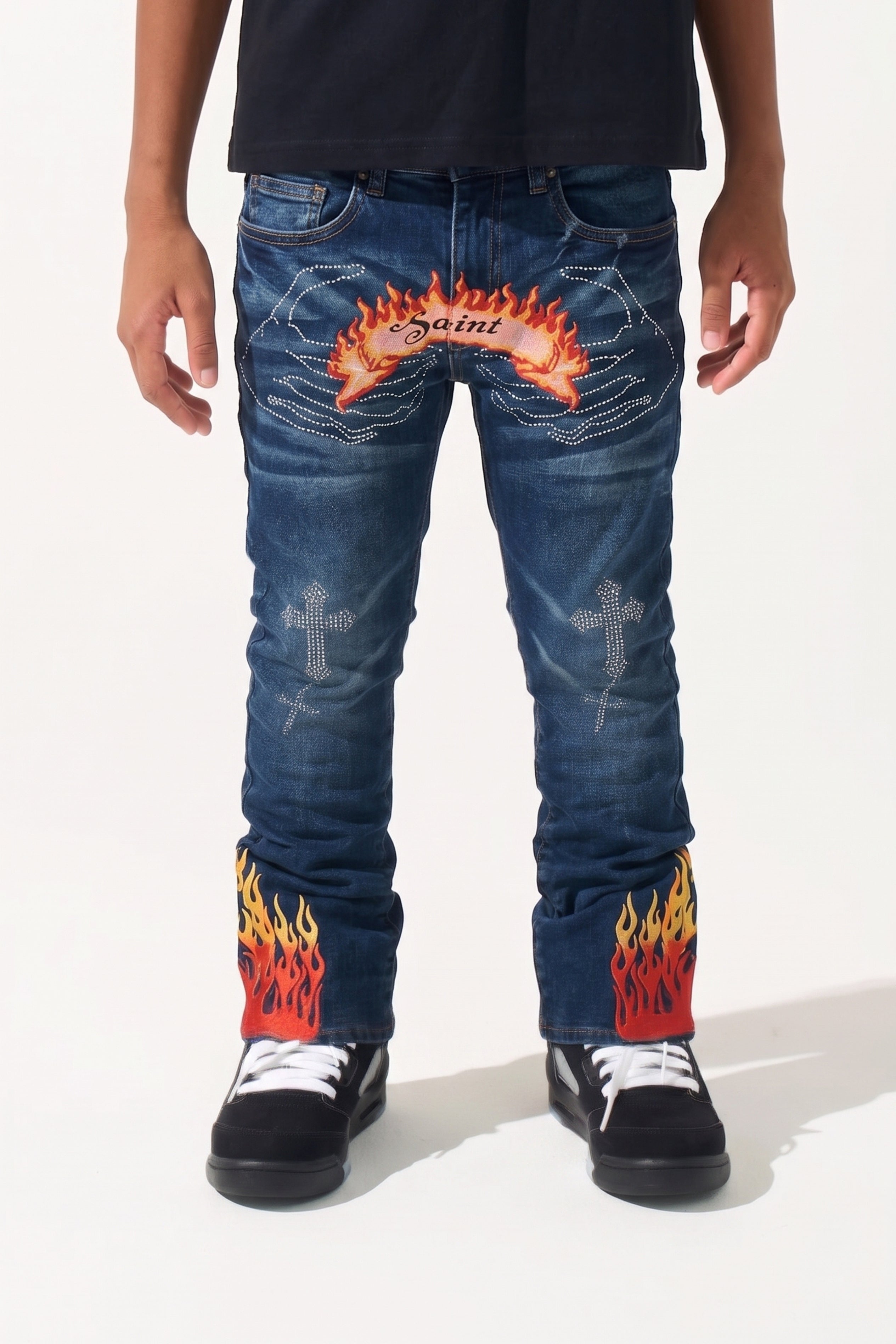 BOY'S FIERY JEANS - MEDIUM BLUE