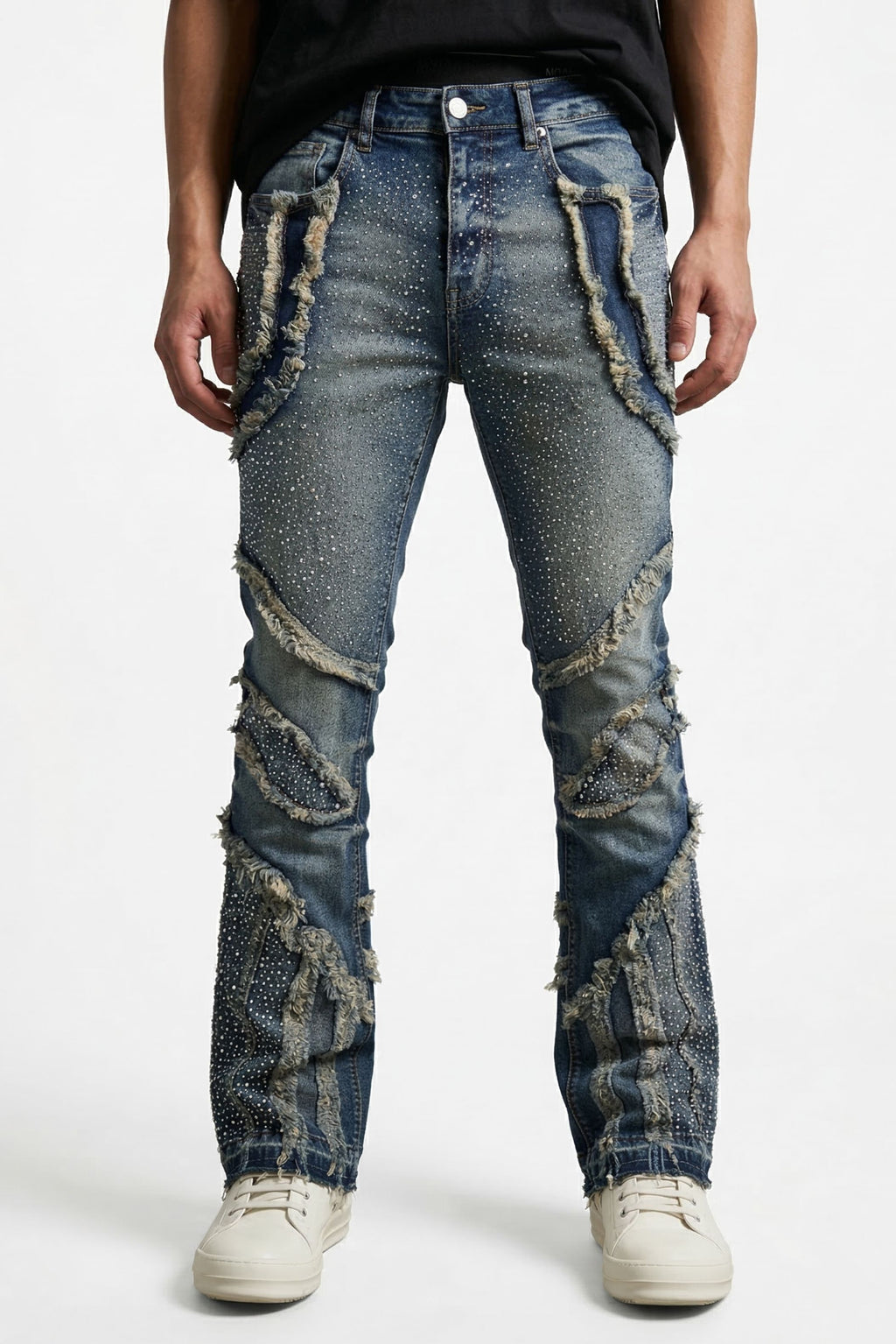 FRAYED JEANS - VINTAGE BLUE