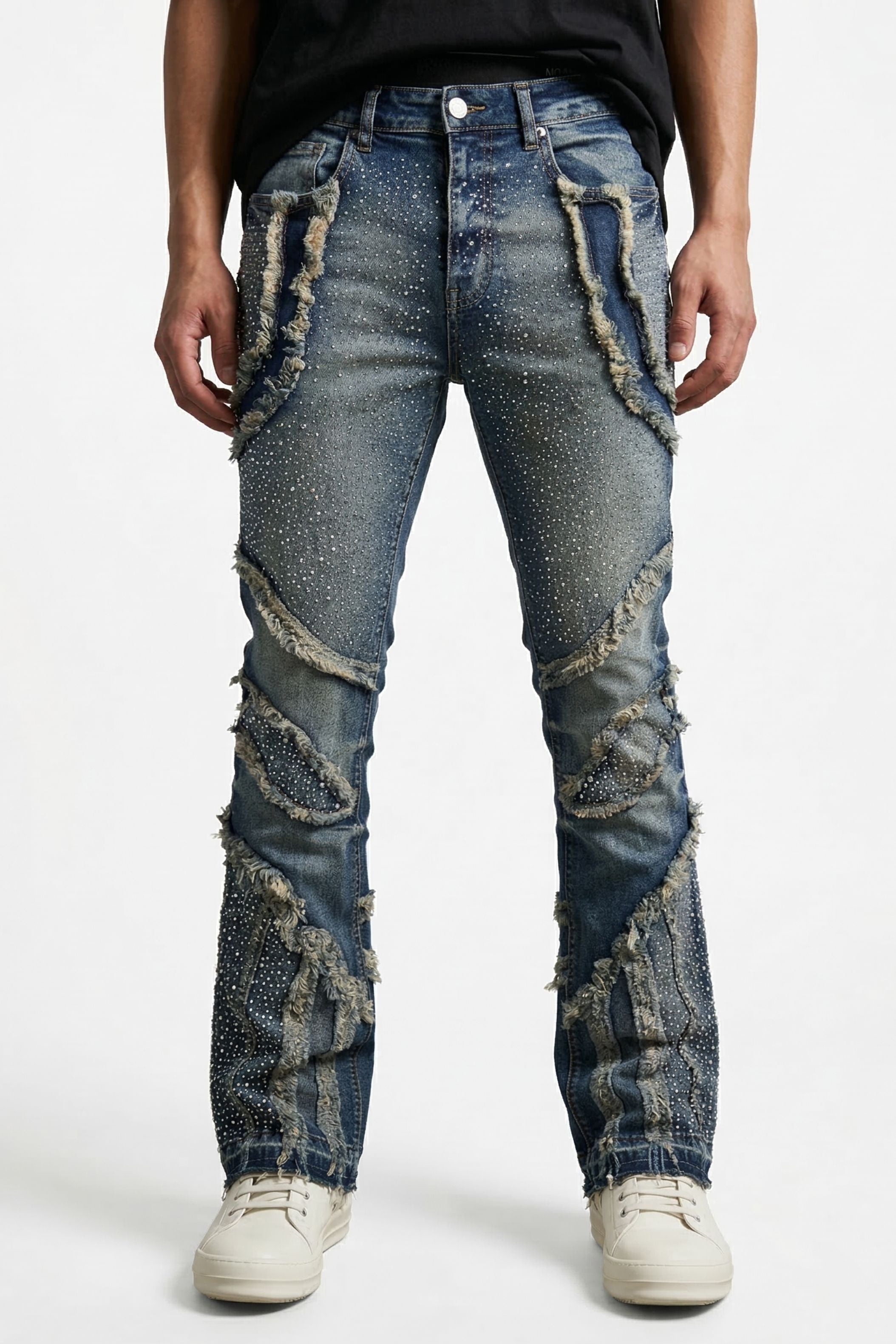 FRAYED JEANS - VINTAGE BLUE