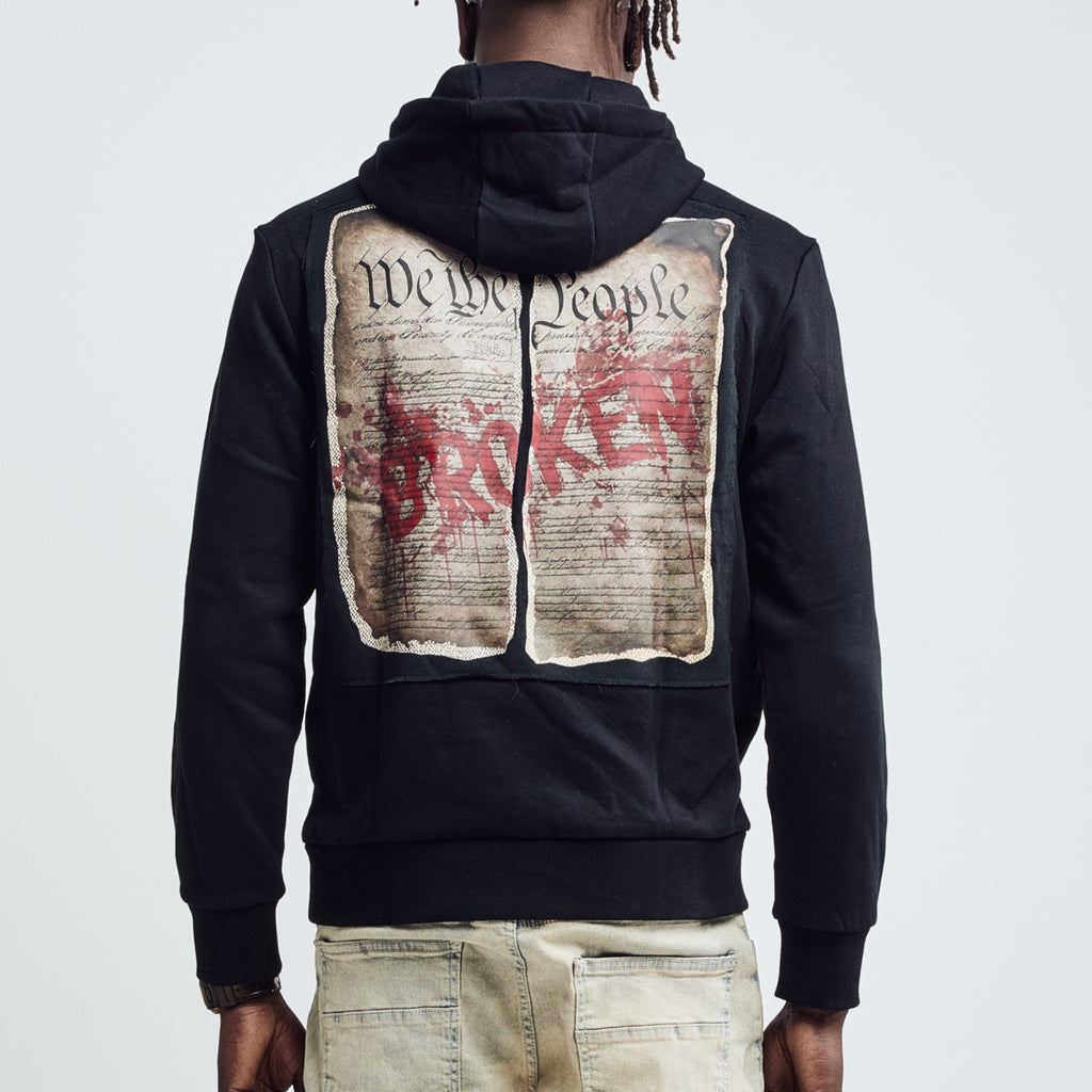 NO JUSTICE HOODIE - BLACK
