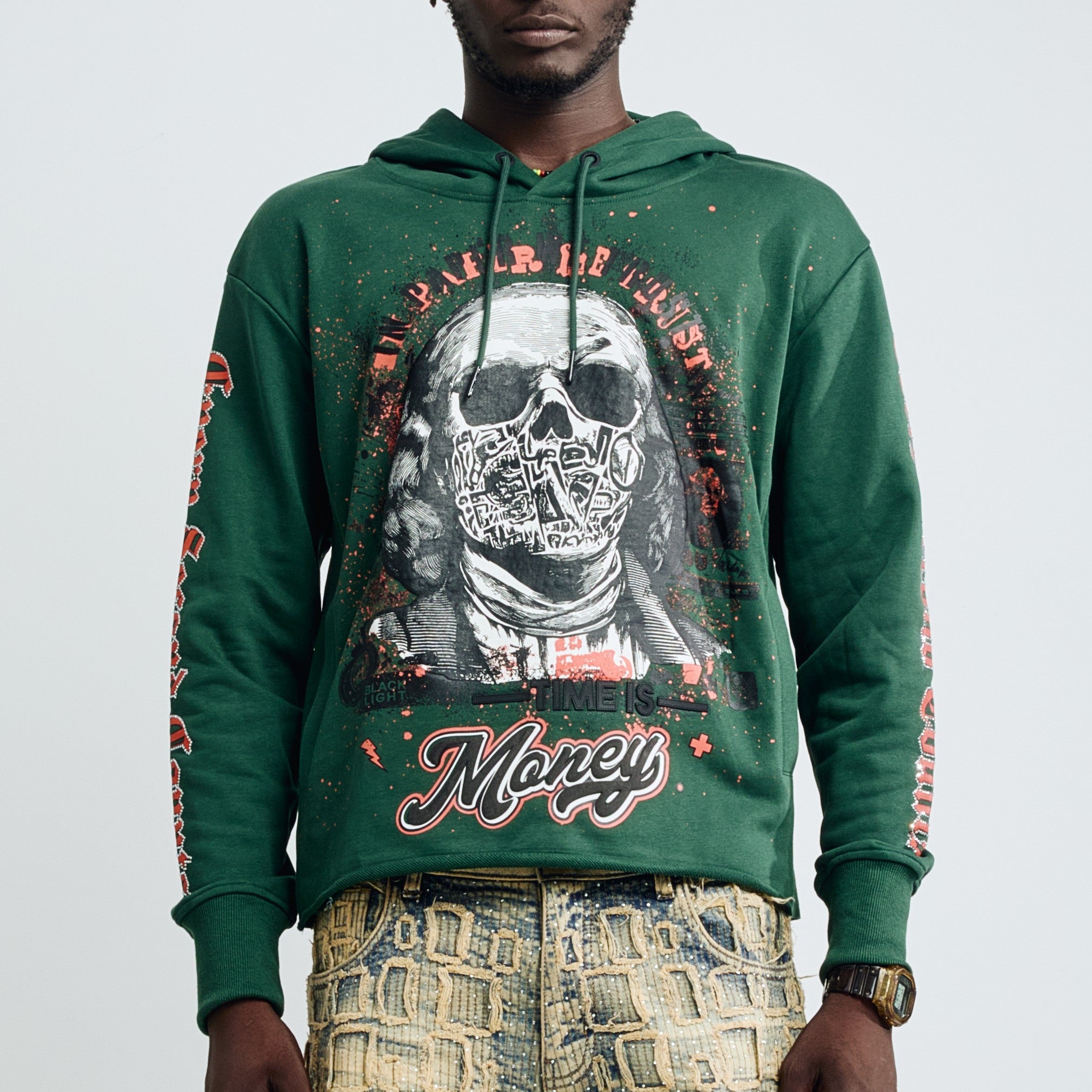 Money Grab Hoodie - Deep Green