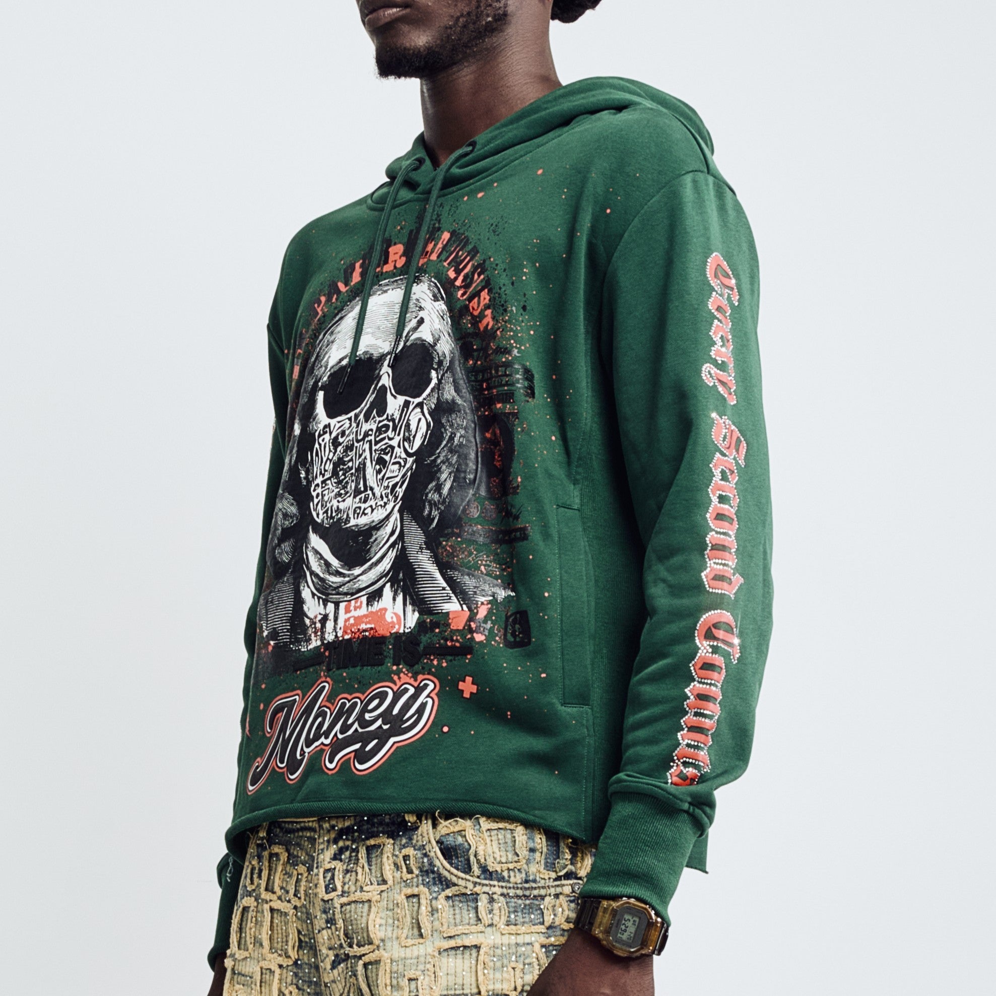 Money Grab Hoodie - Deep Green