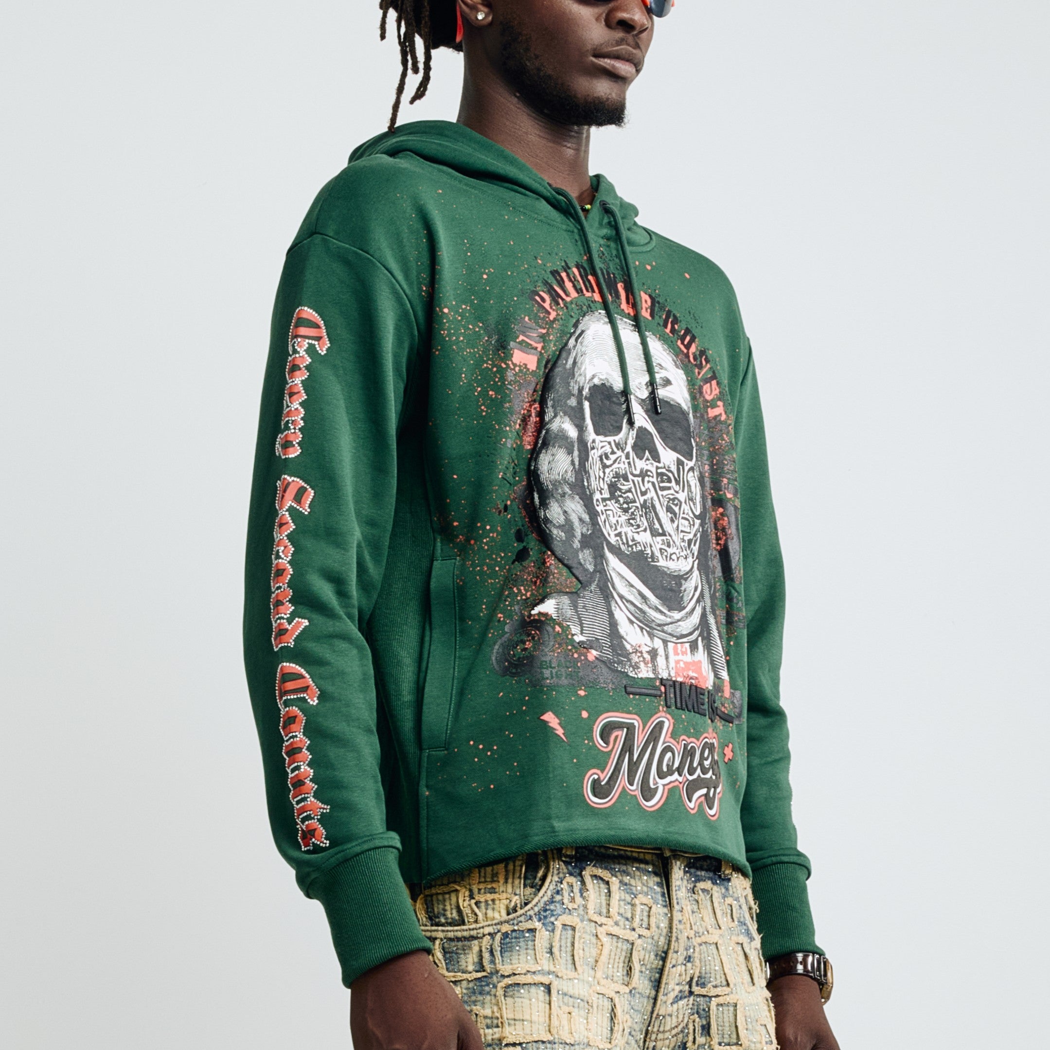 Money Grab Hoodie - Deep Green