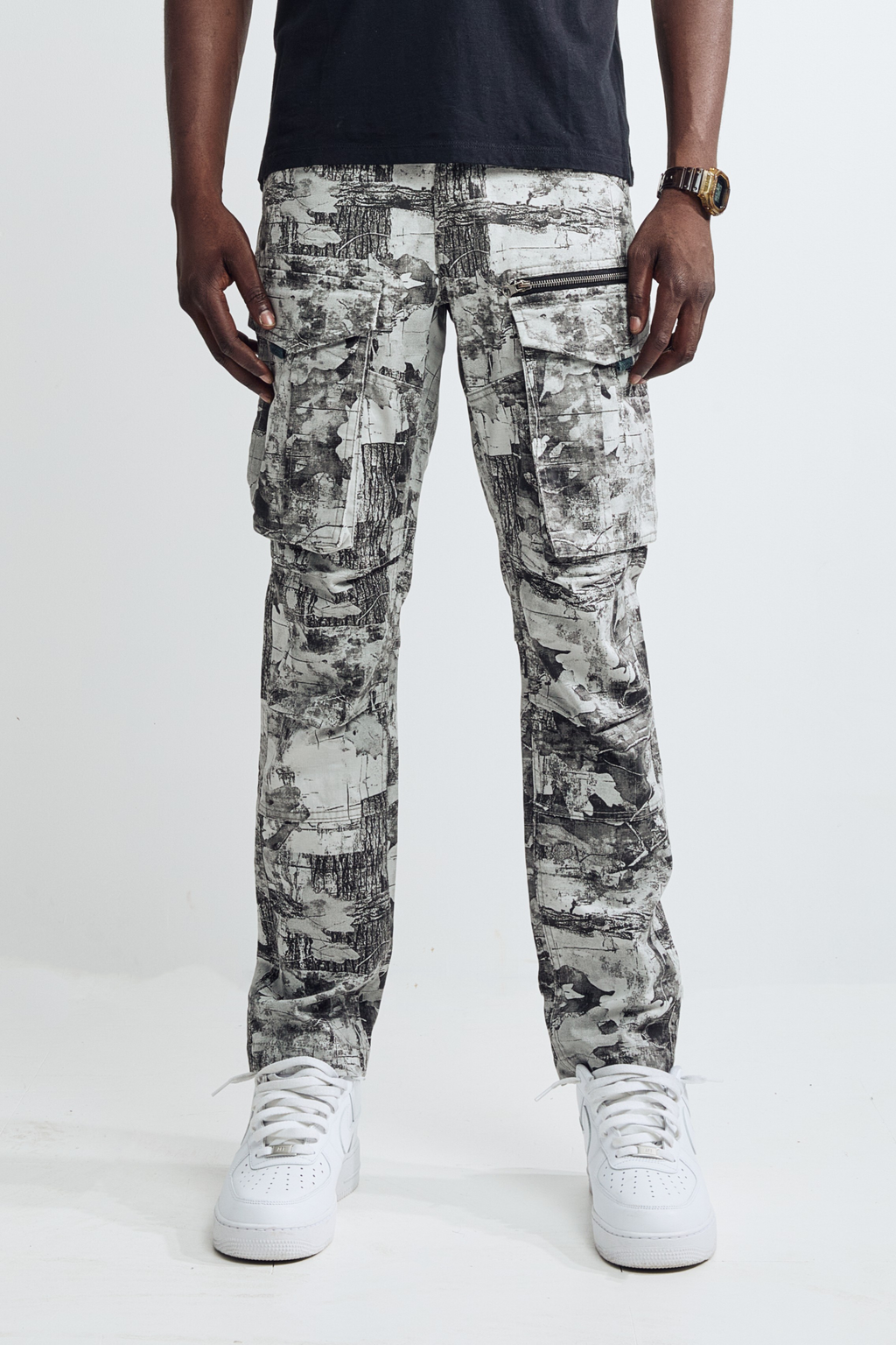CARGO PANTS - BLACK STONE
