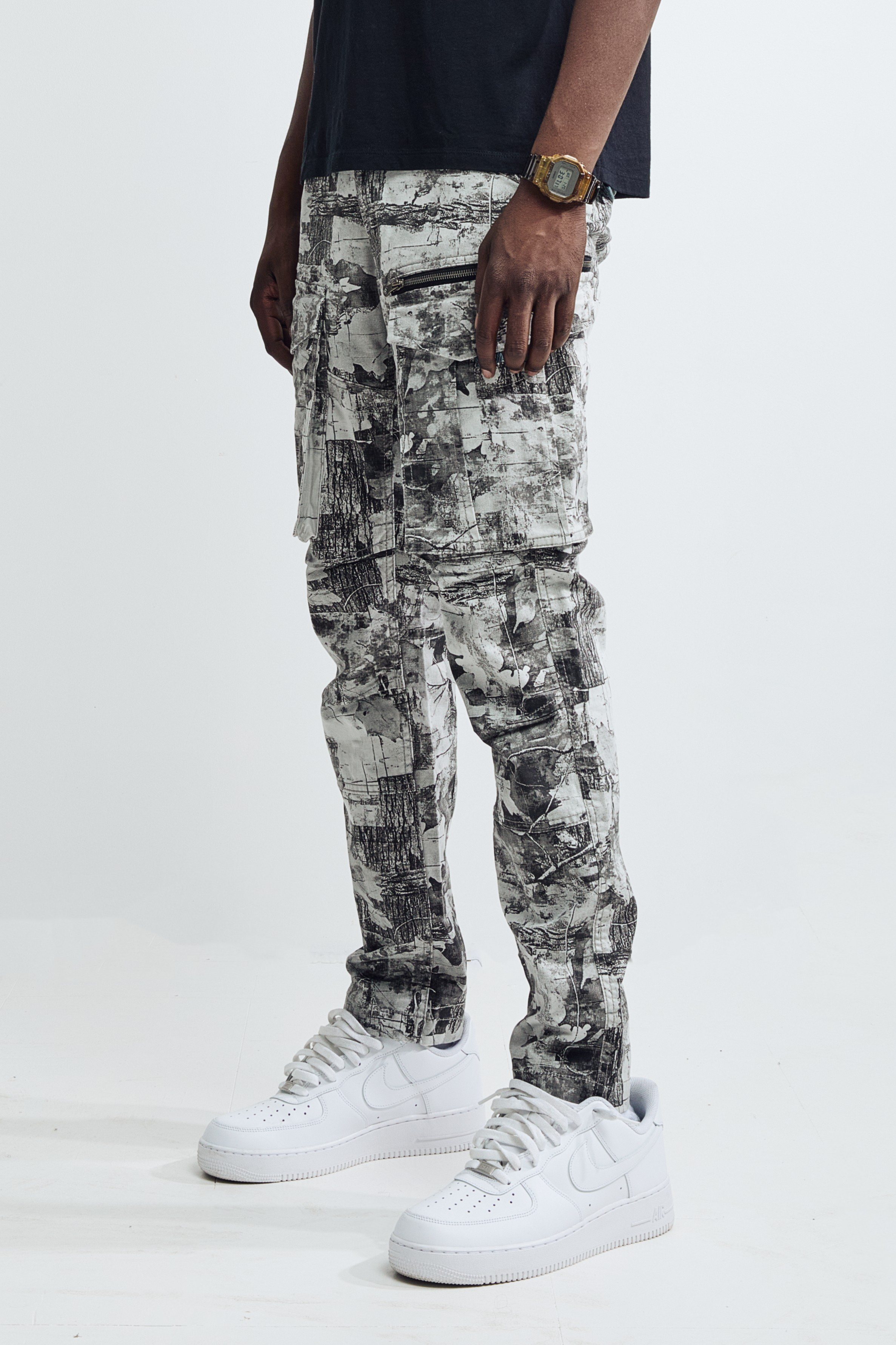 CARGO PANTS - BLACK STONE