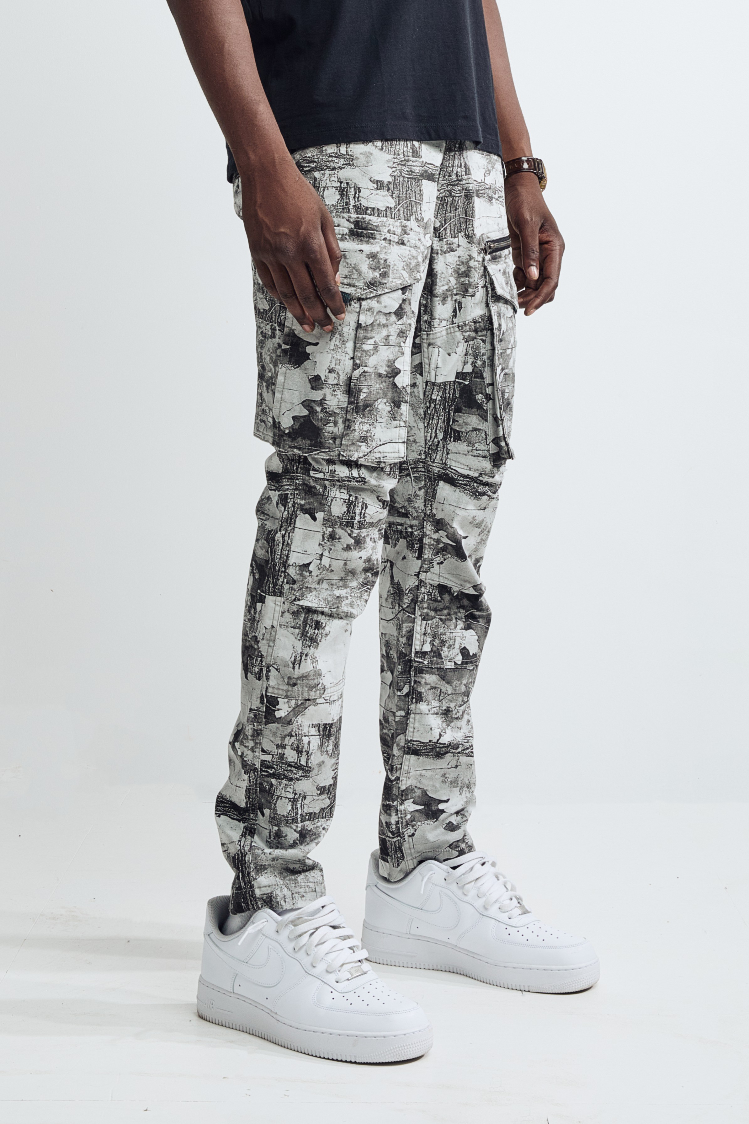 CARGO PANTS - BLACK STONE