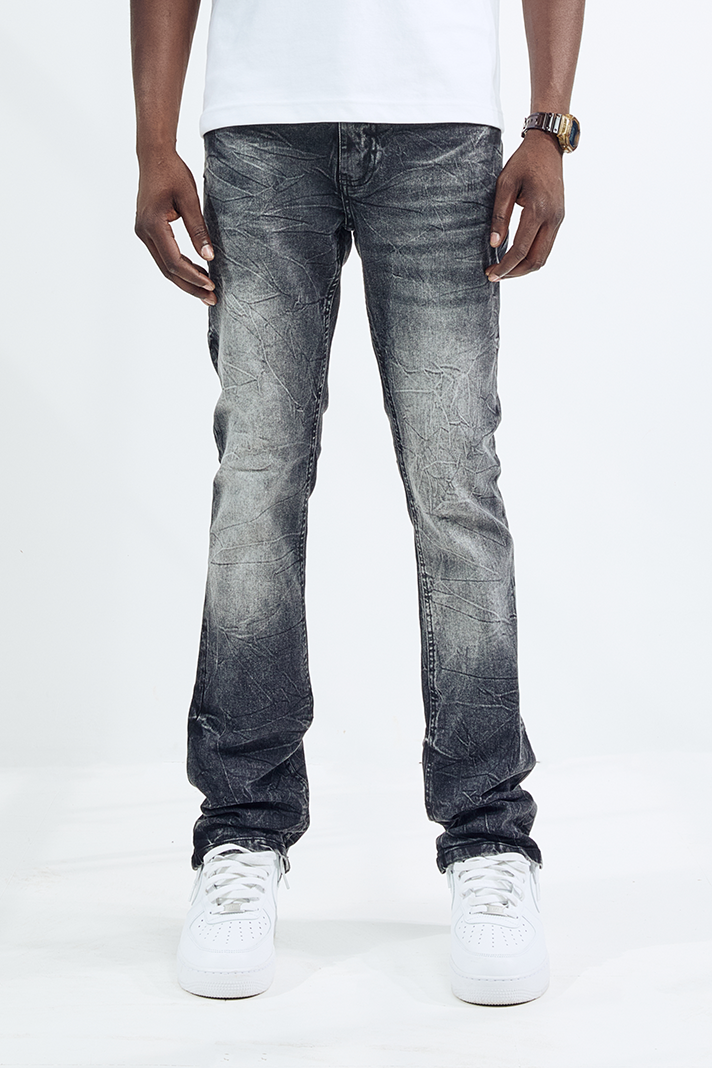 Black Light Men's Flare Fit Delancey Jeans - Black