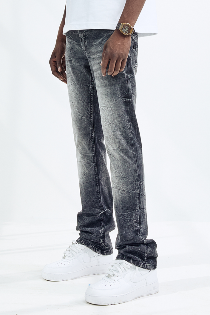 Black Light Men's Flare Fit Delancey Jeans - Black