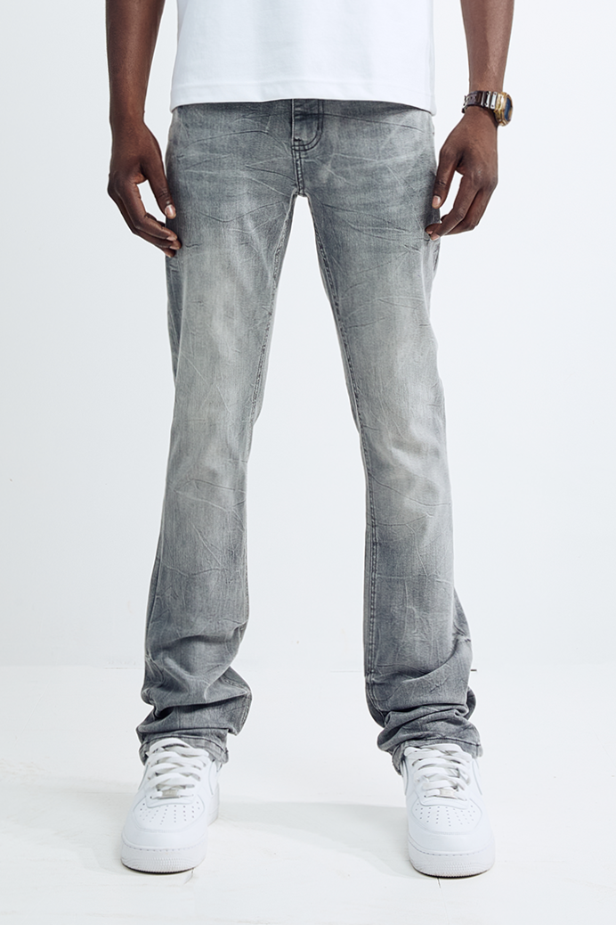 Black Light Men's Flare Fit Delancey Jeans - Grey