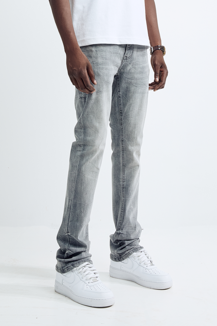 Black Light Men's Flare Fit Delancey Jeans - Grey