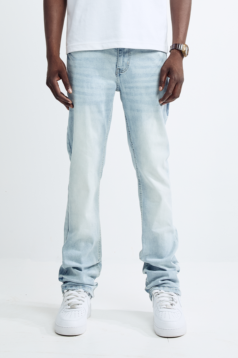 Black Light Men's Flare Fit Delancey Jeans - Light Blue