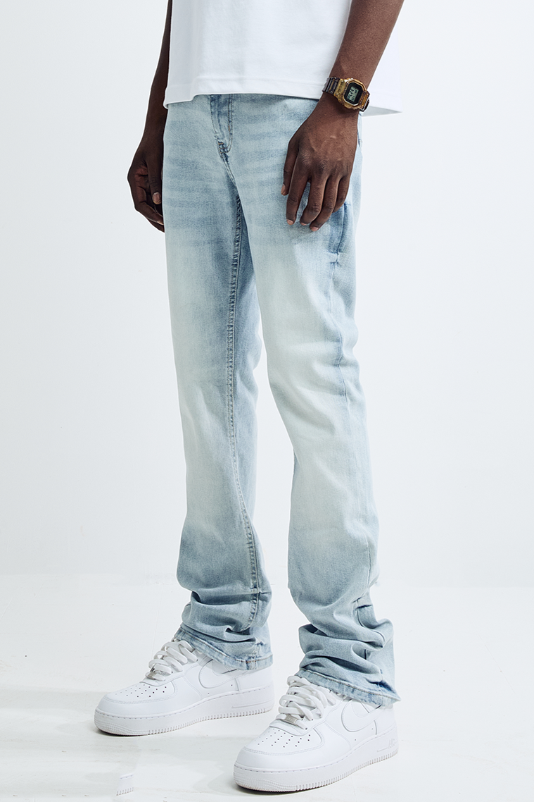 Black Light Men's Flare Fit Delancey Jeans - Light Blue