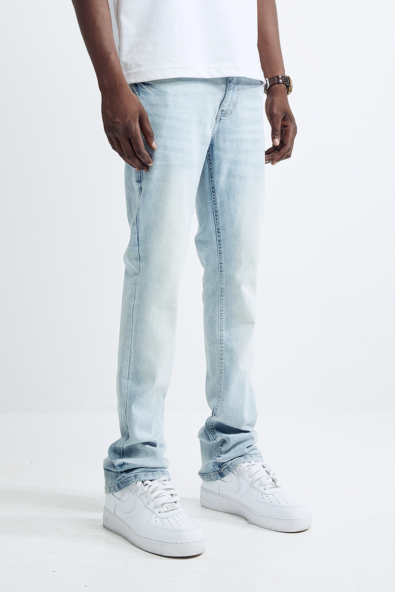 Black Light Men's Flare Fit Delancey Jeans - Light Blue
