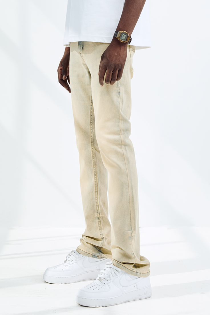 Black Light Men's Flare Fit Delancey Jeans - Tint Blue