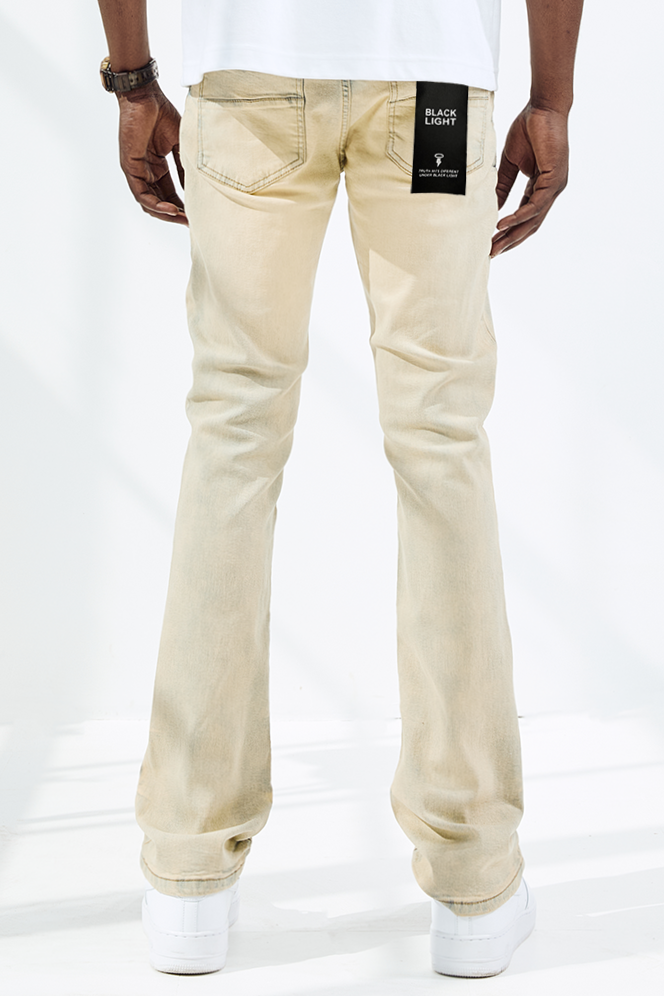 Black Light Men's Flare Fit Delancey Jeans - Tint Blue