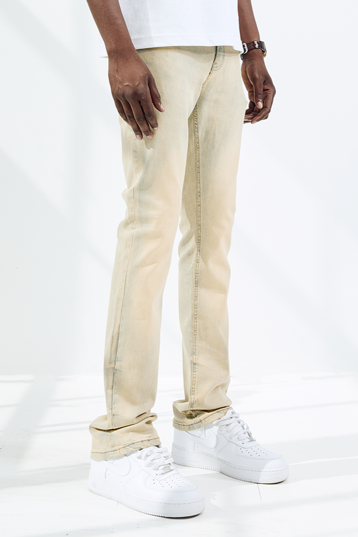 Black Light Men's Flare Fit Delancey Jeans - Tint Blue