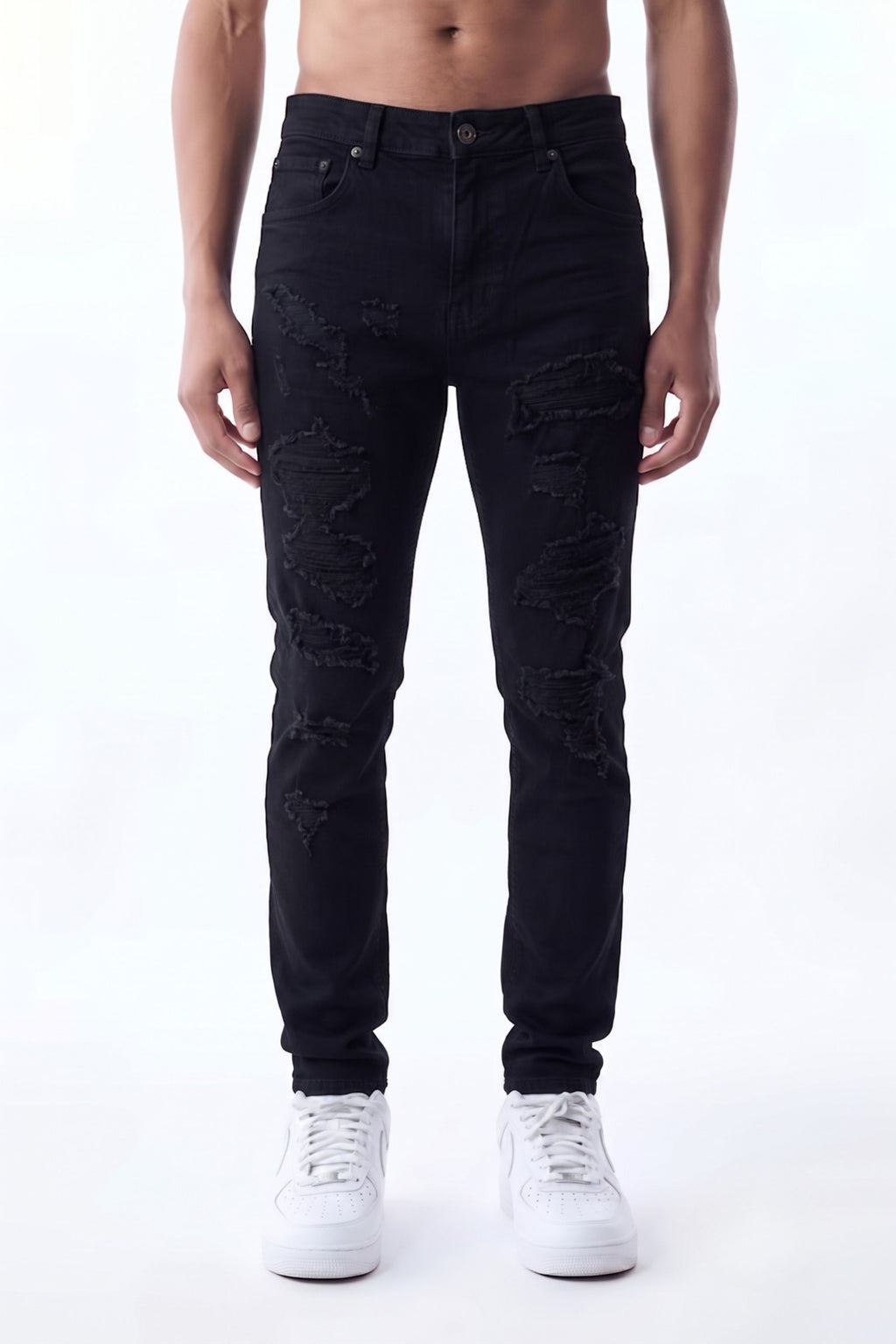 SLIM STRAIGHT JEAN - JET BLACK