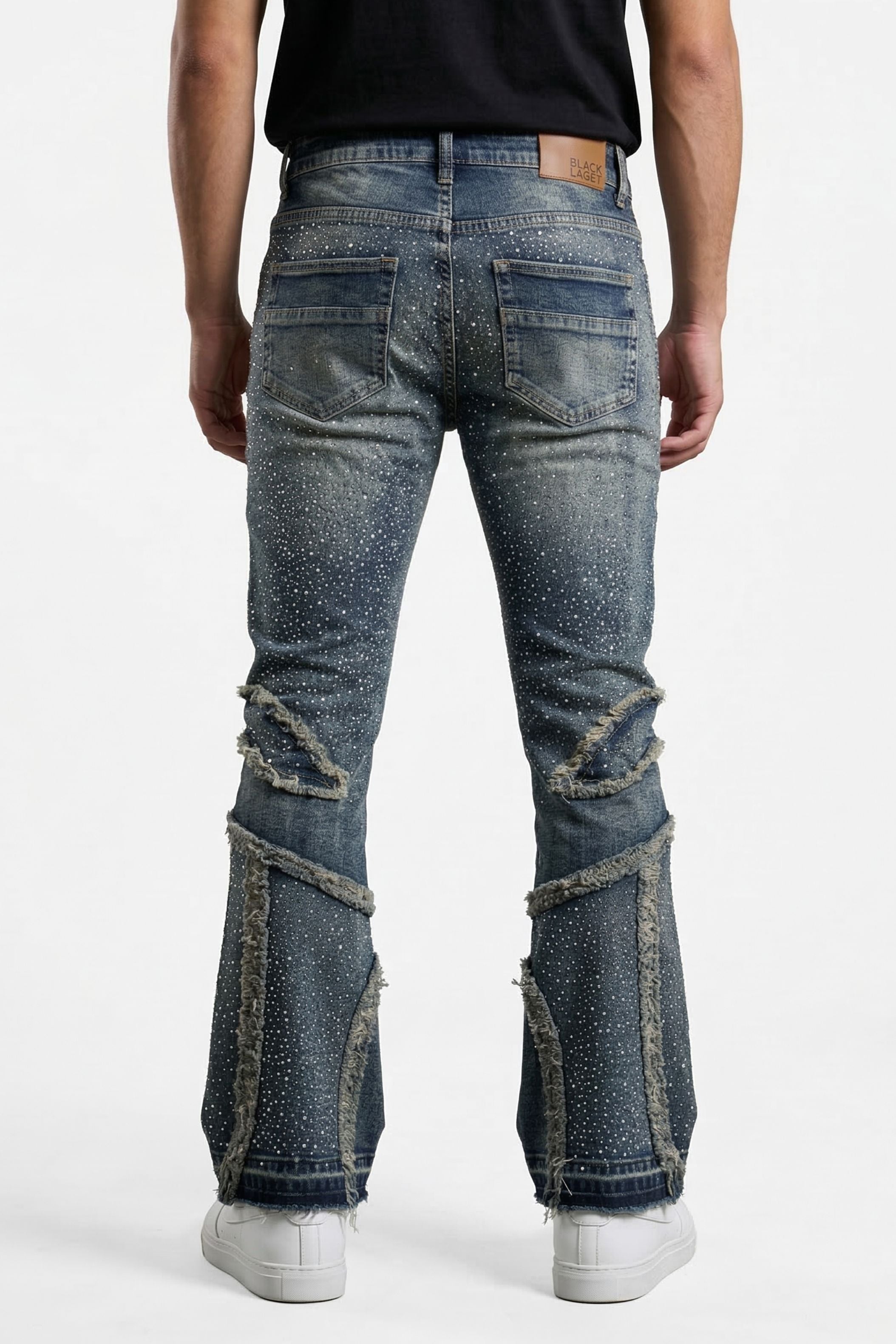 FRAYED JEANS - VINTAGE BLUE