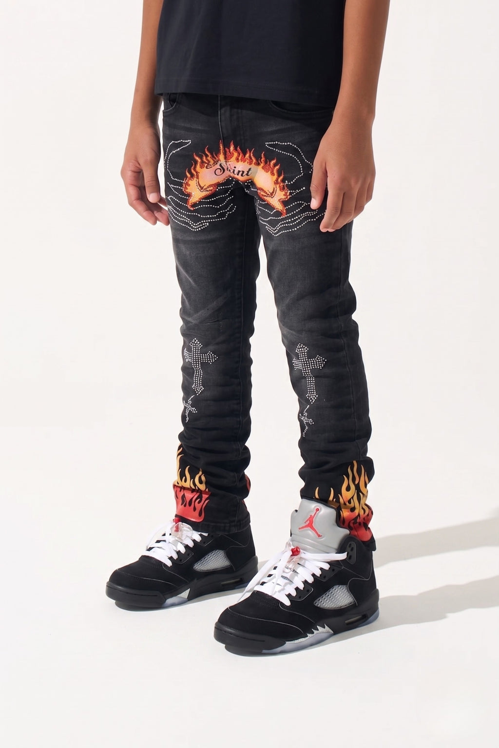 BOY'S FIERY JEANS - BLACK