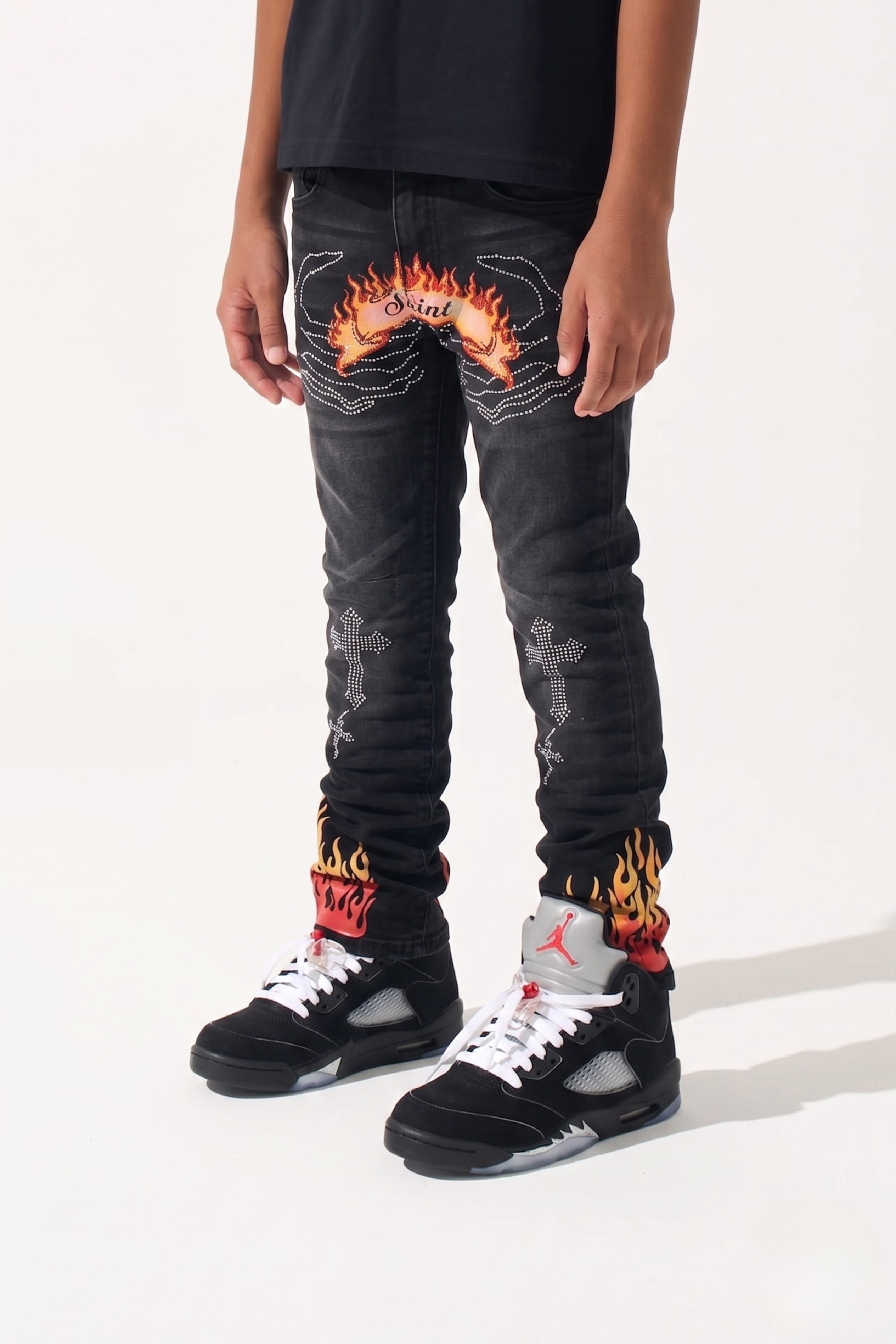 BOY'S FIERY JEANS - BLACK