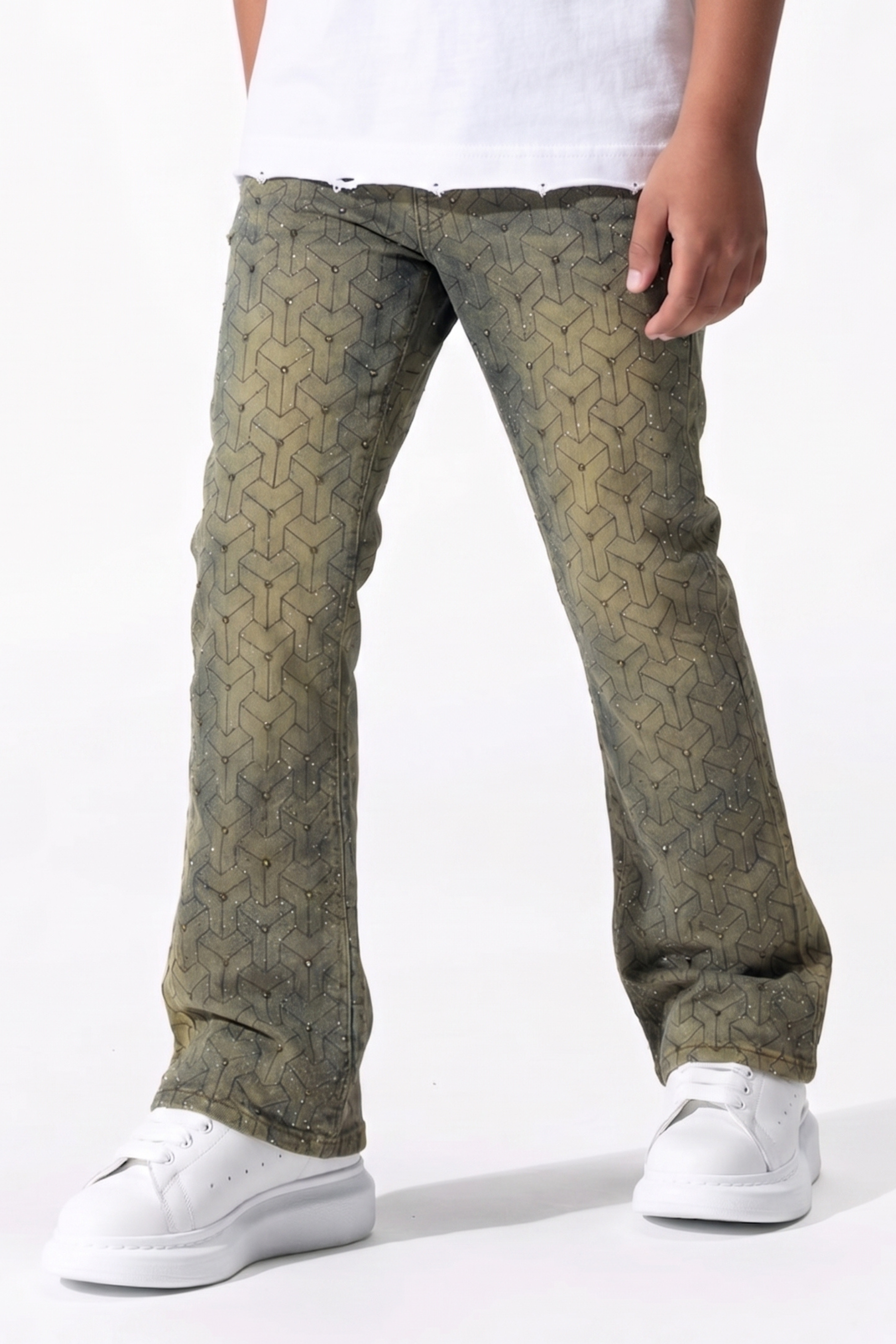 BOY'S GLIM FLARE FIT JEANS - RUST