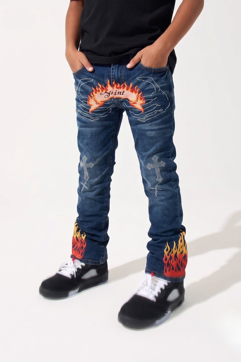 BOY'S FIERY JEANS - MEDIUM BLUE