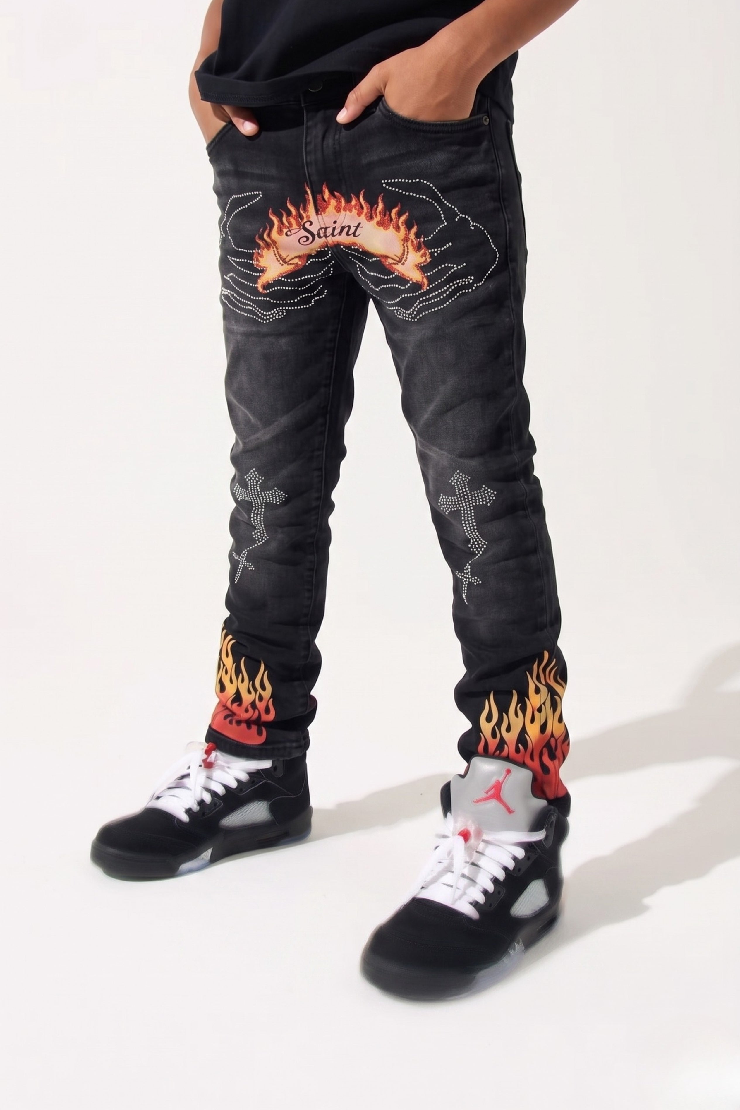 BOY'S FIERY JEANS - BLACK