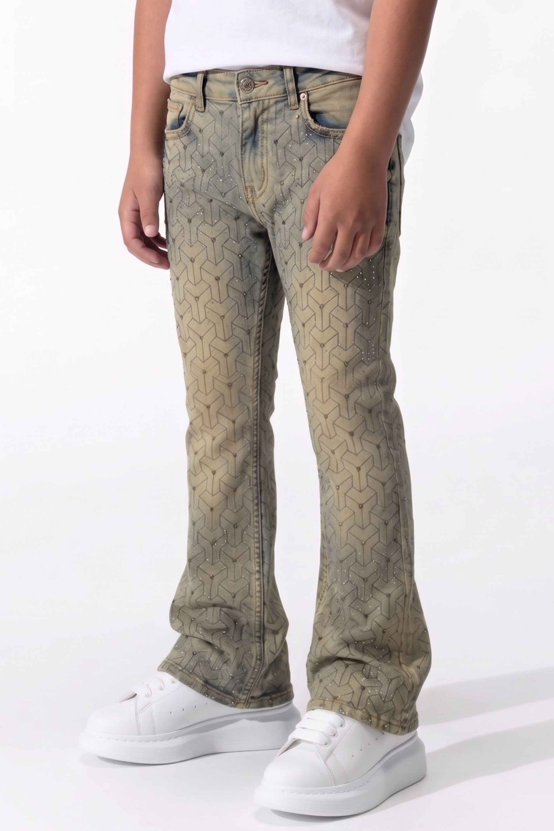 BOY'S GLIM FLARE FIT JEANS - RUST