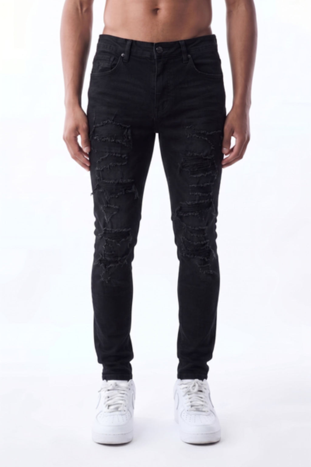 SLIM STRAIGHT JEAN - JET BLACK