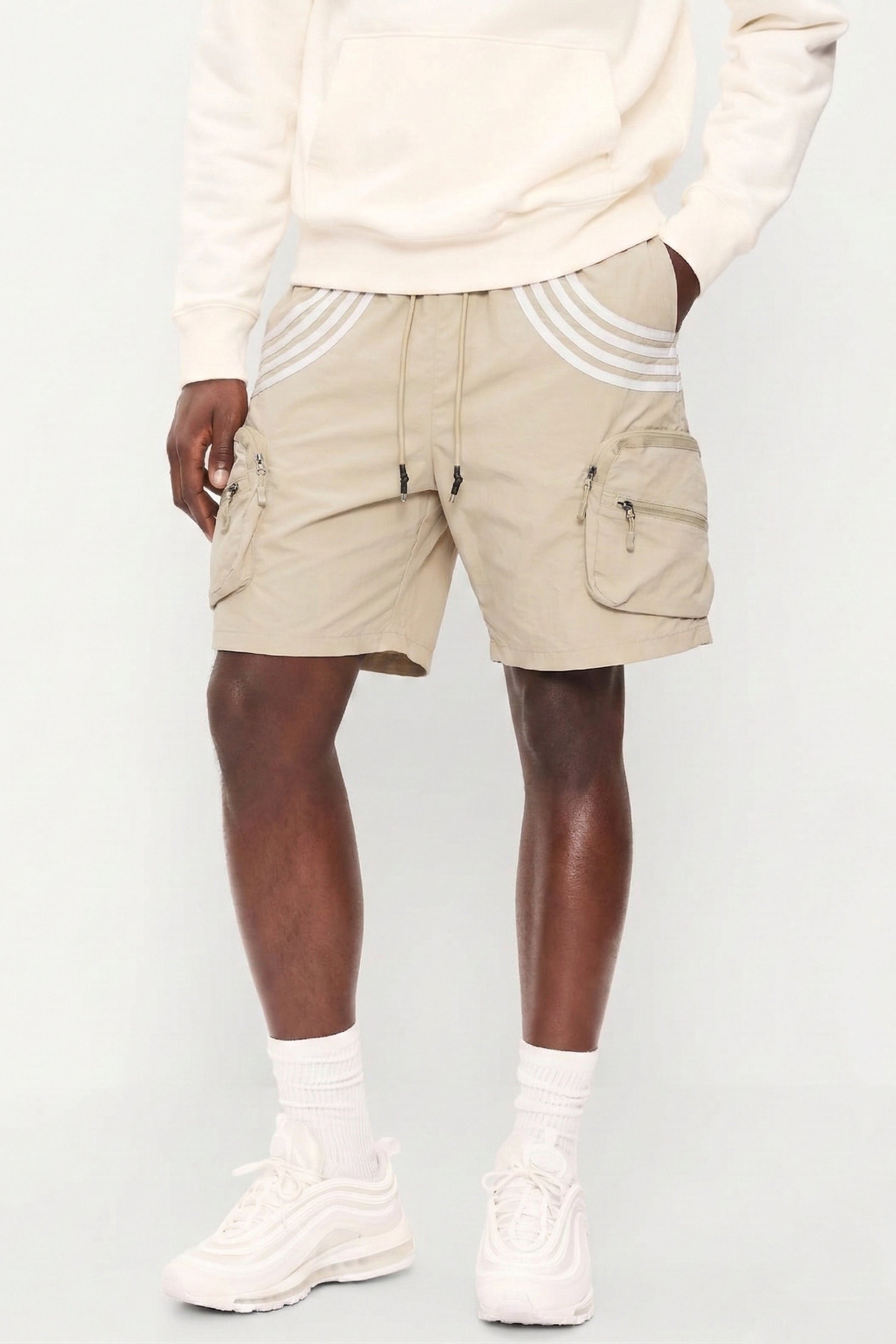 RACING SHORTS - TAN