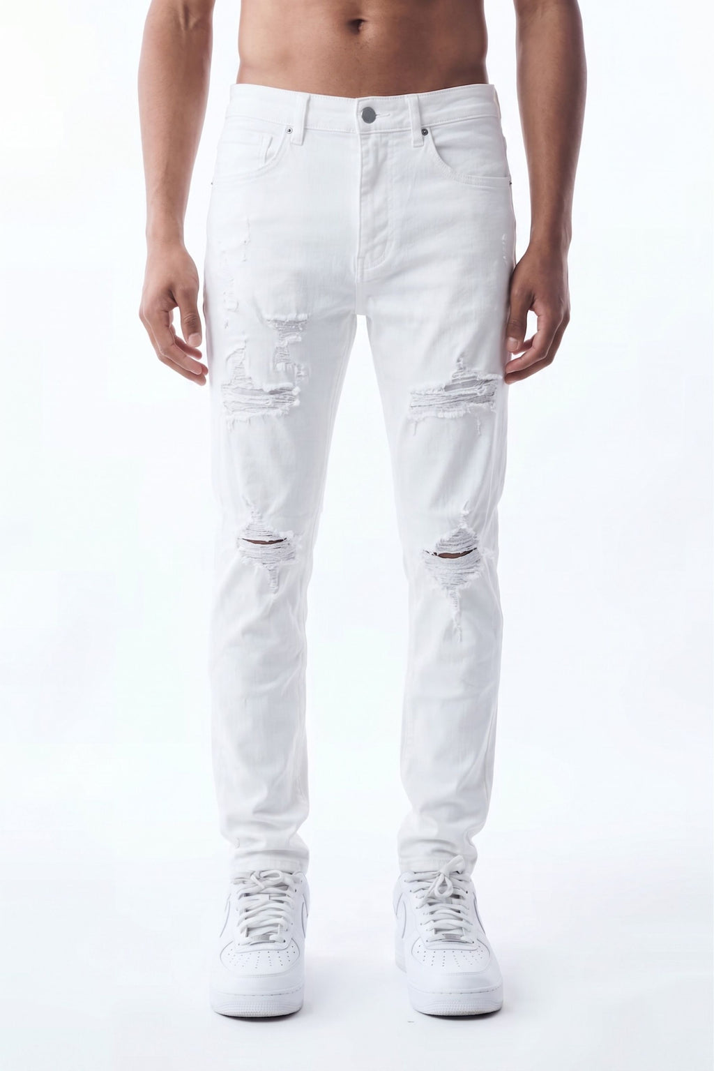 SLIM STRAIGHT JEAN - WHITE