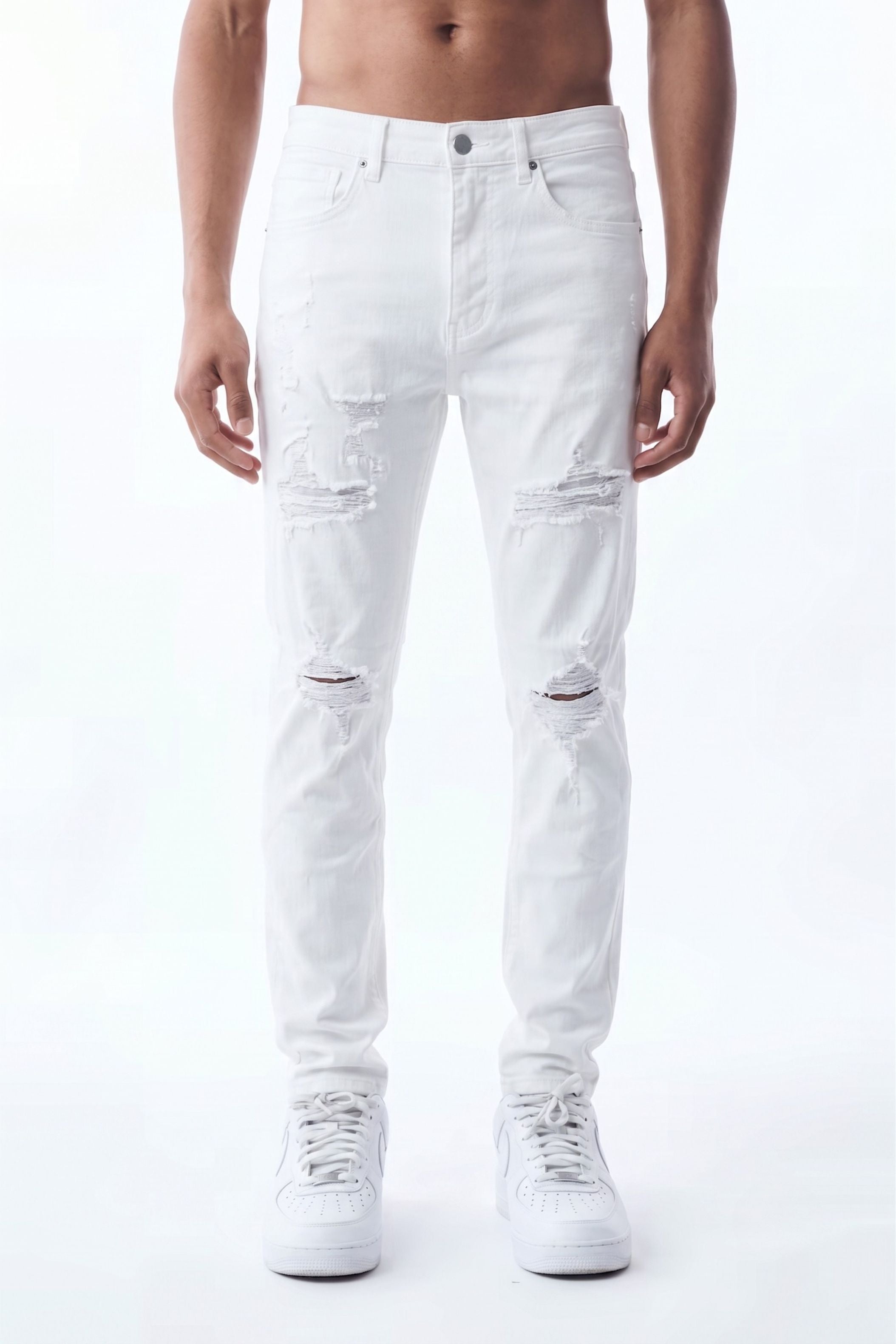 SLIM STRAIGHT JEAN - WHITE