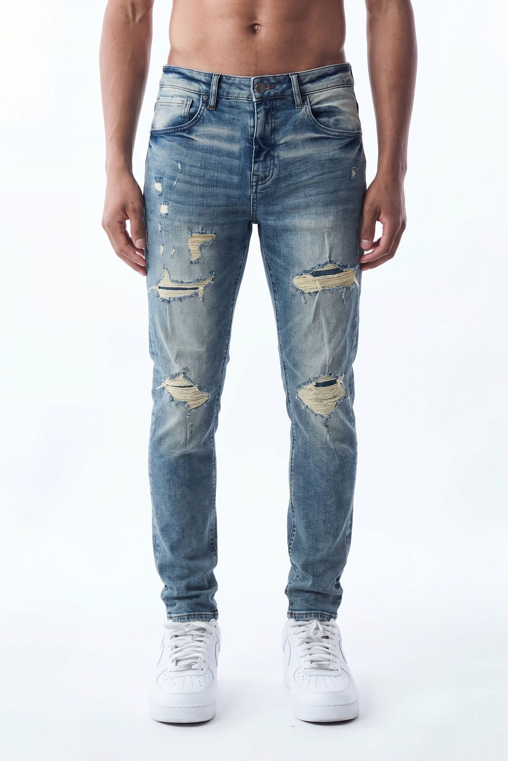 SLIM STRAIGHT JEAN - LIGHT INDIGO