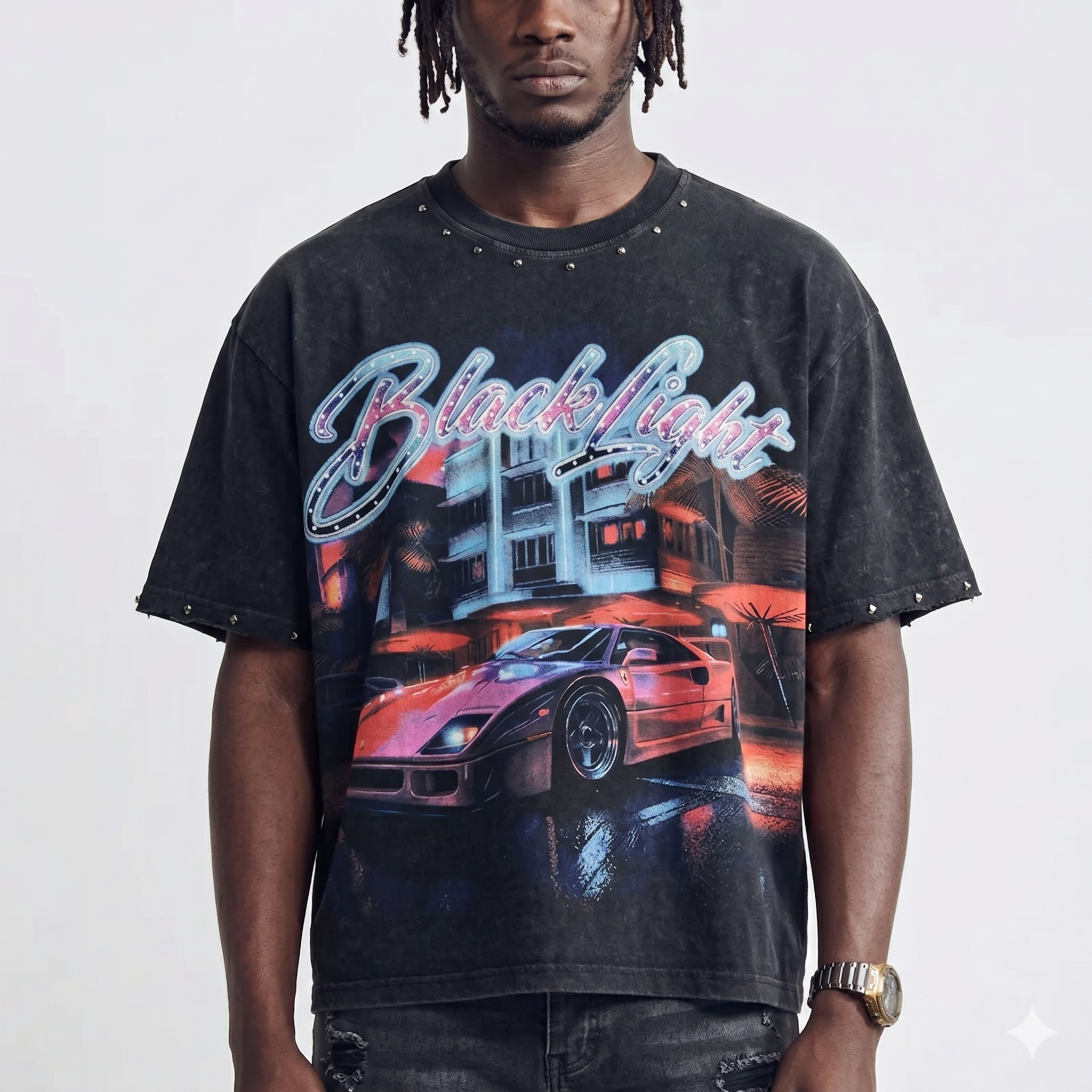 PORCHE TEE - CHARCOAL
