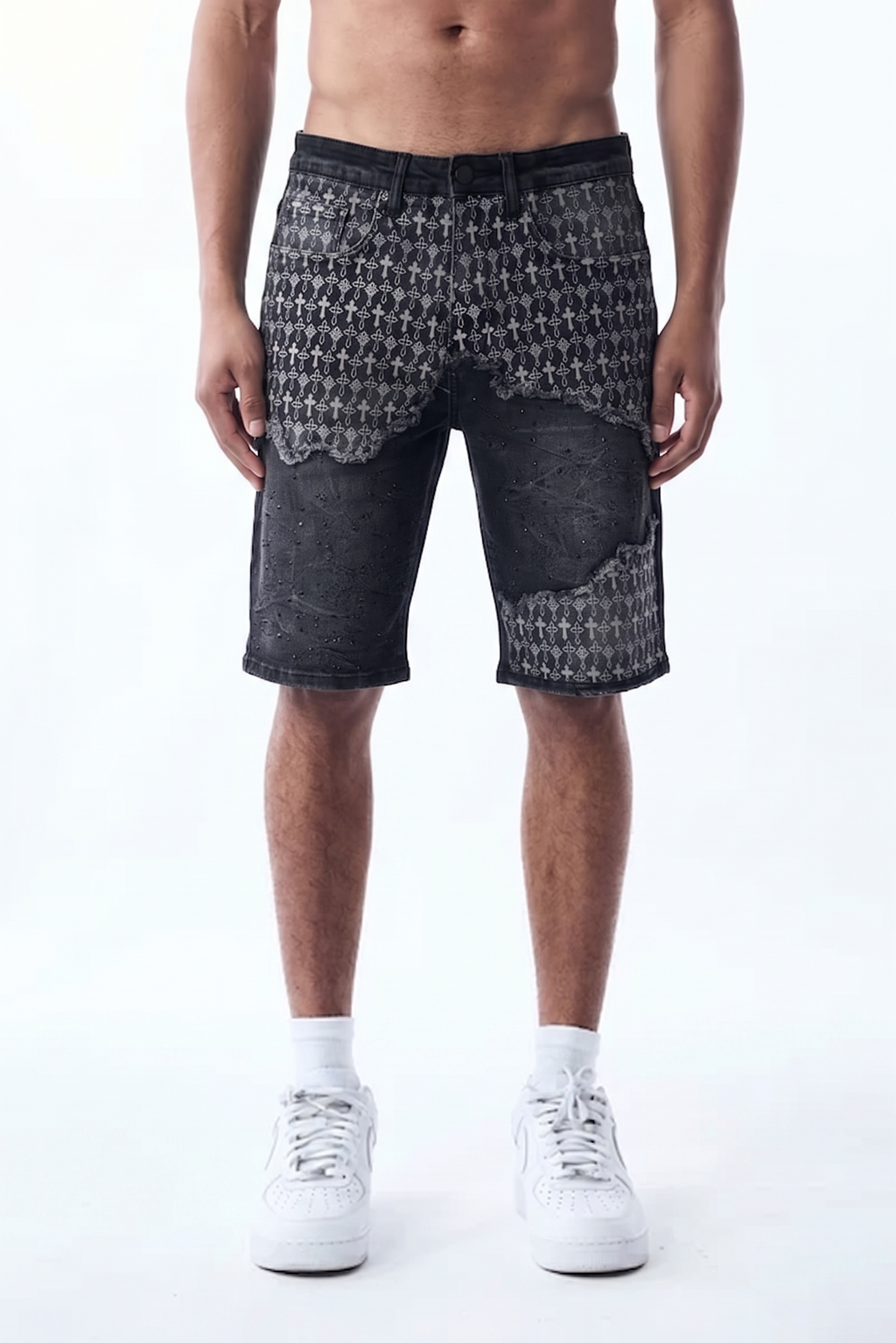 MONOGRAM SHORTS - DARK GREY