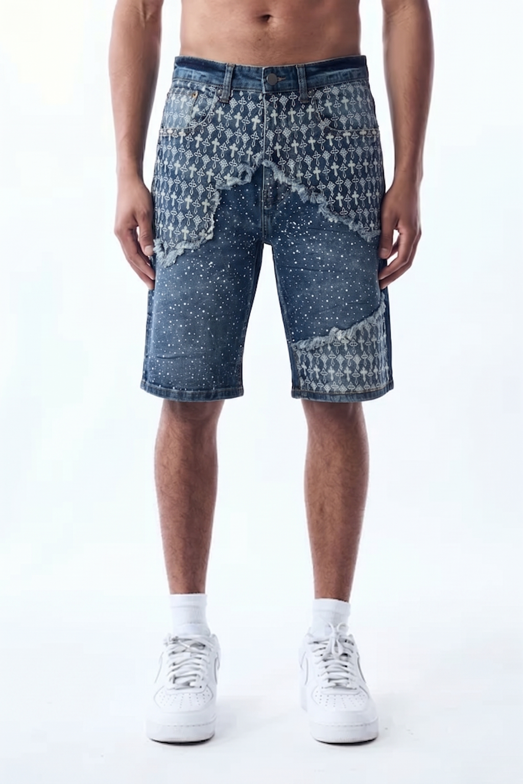 MONOGRAM SHORTS - BLUE