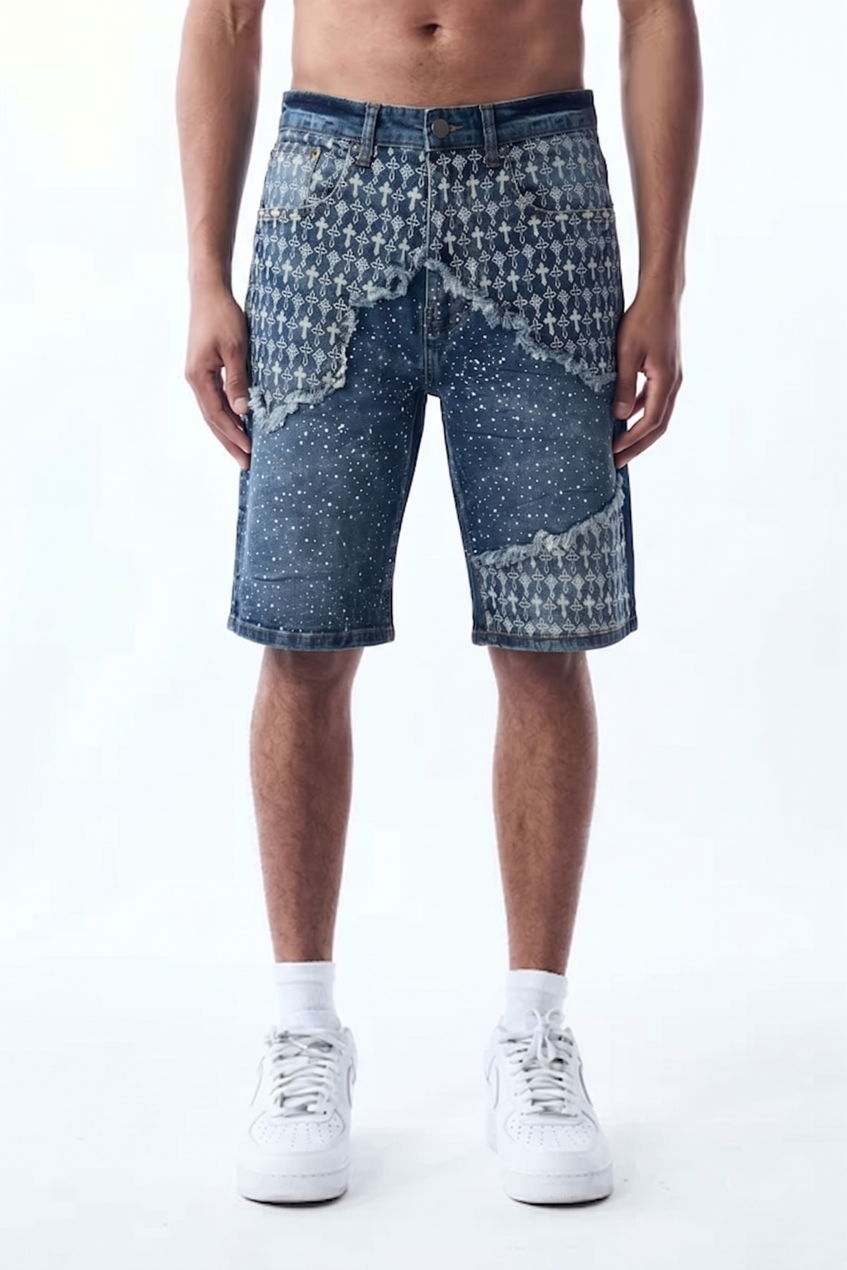 MONOGRAM SHORTS - BLUE