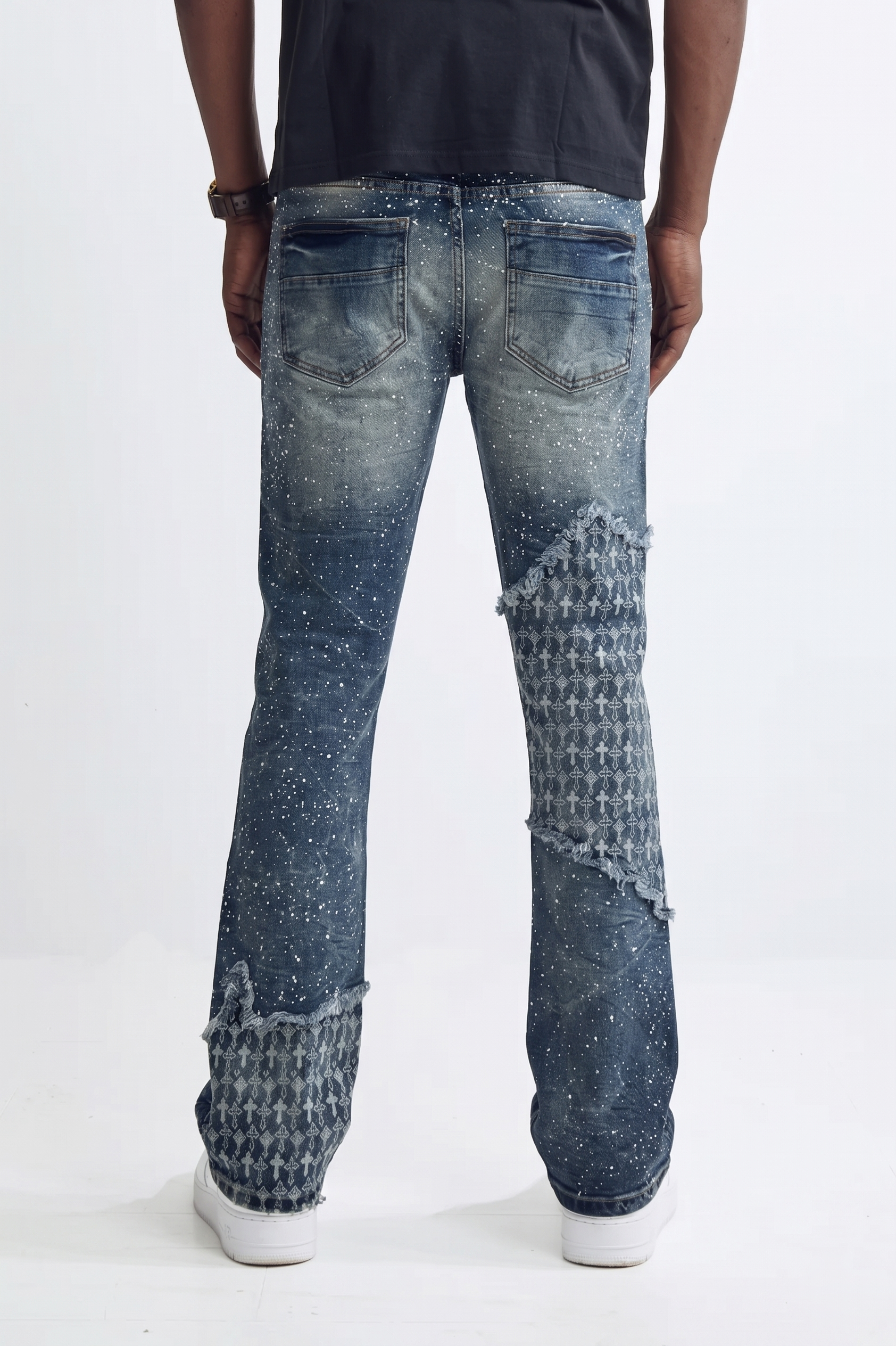 MONOGRAM JEANS - BLUE