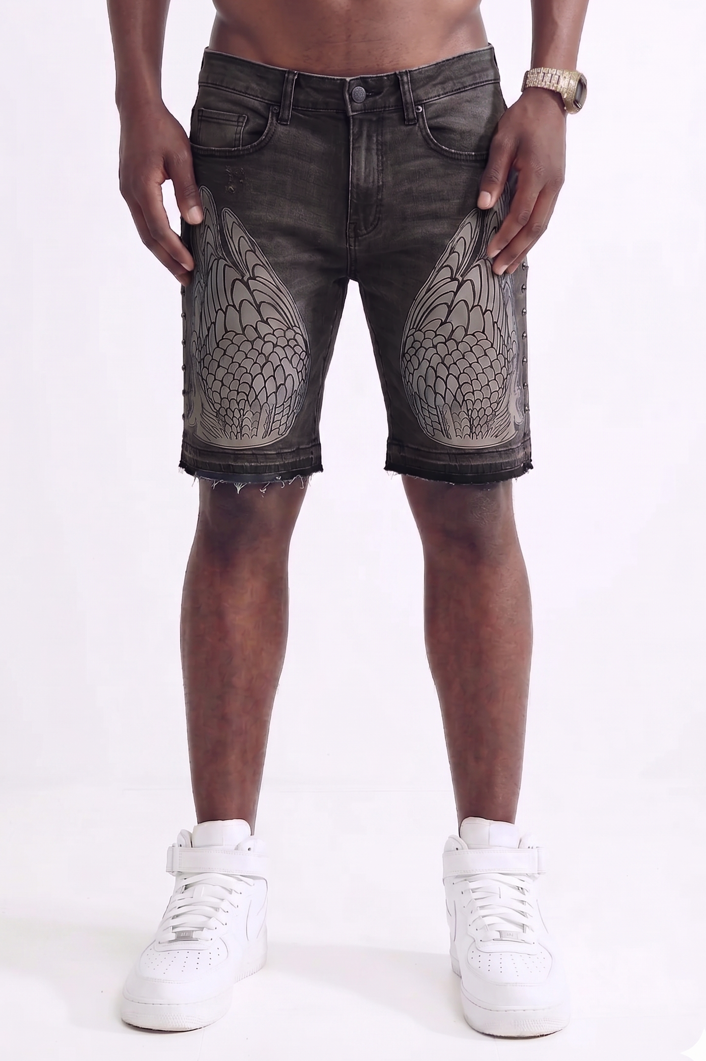 WING SHORTS - BLACK